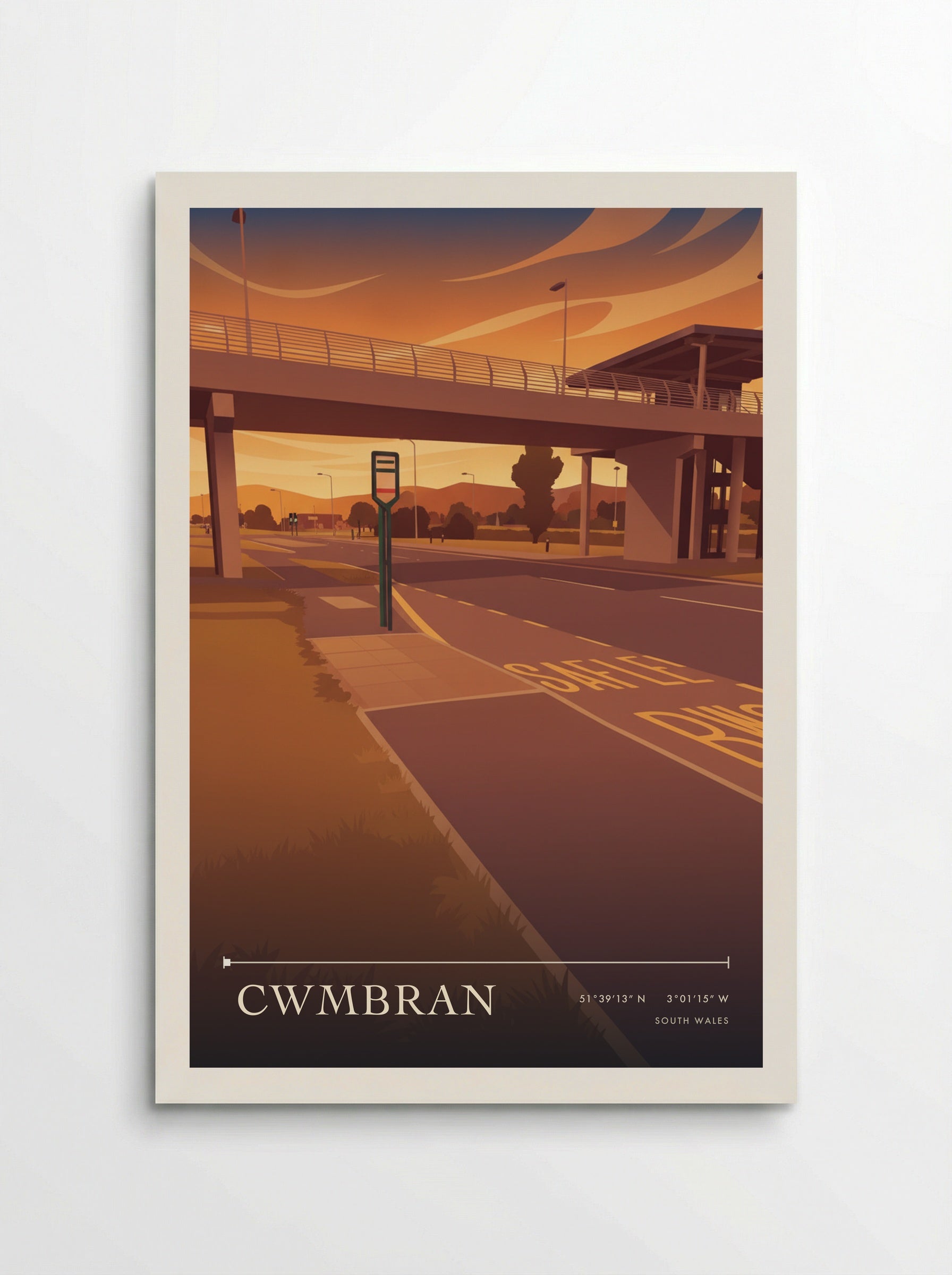Cwmbran South Wales Wales Travel Poster - Poster