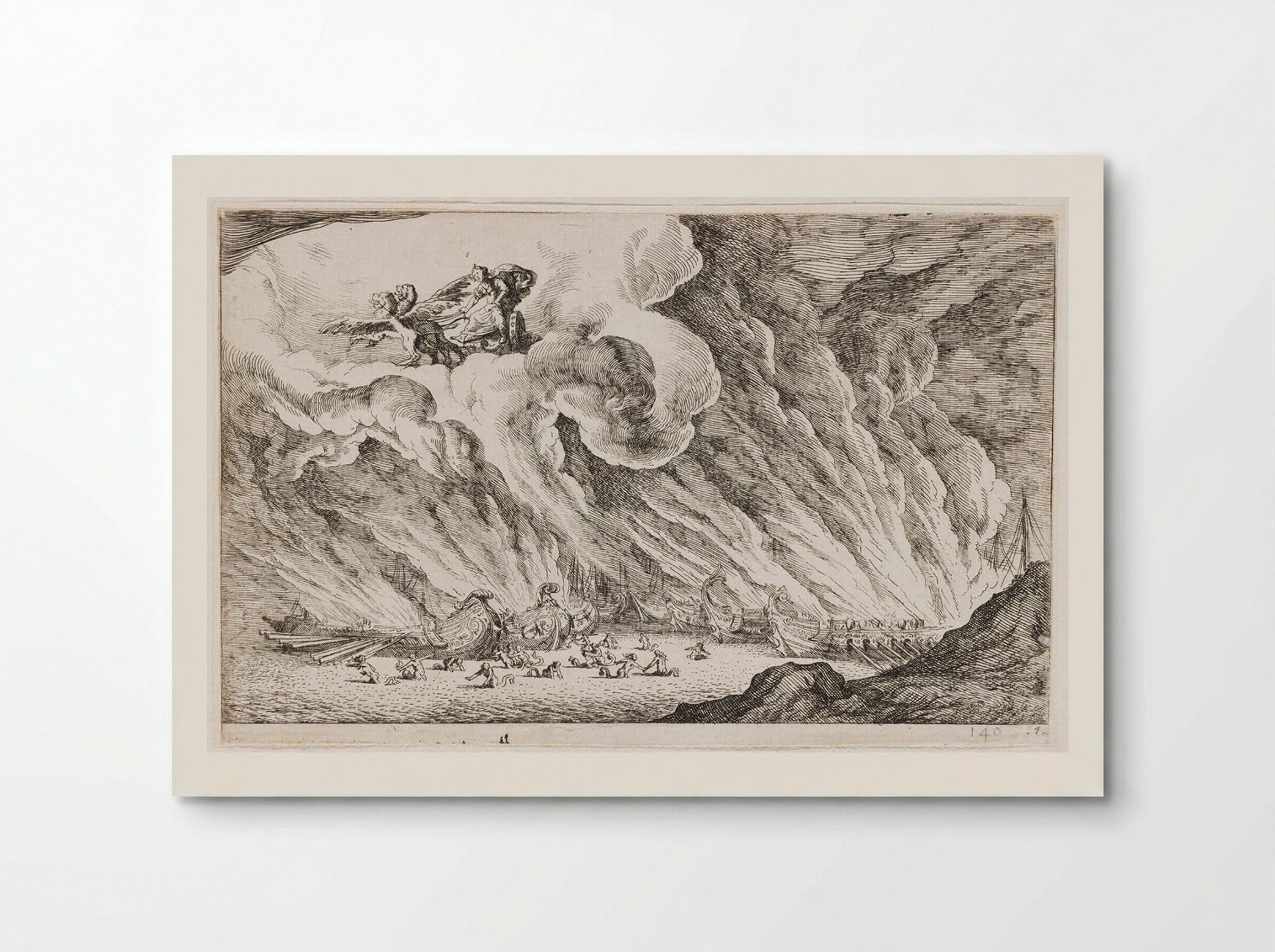 Cybele Transforms the Ships of Aeneas into Sea Nymphs - Johann Wilhelm Baur - Poster