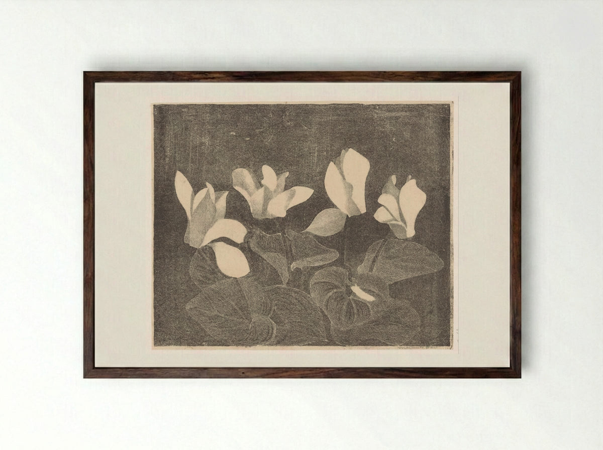 Cyclamen - Samuel Jessurun de Mesquita - Framed Print Dark Wood
