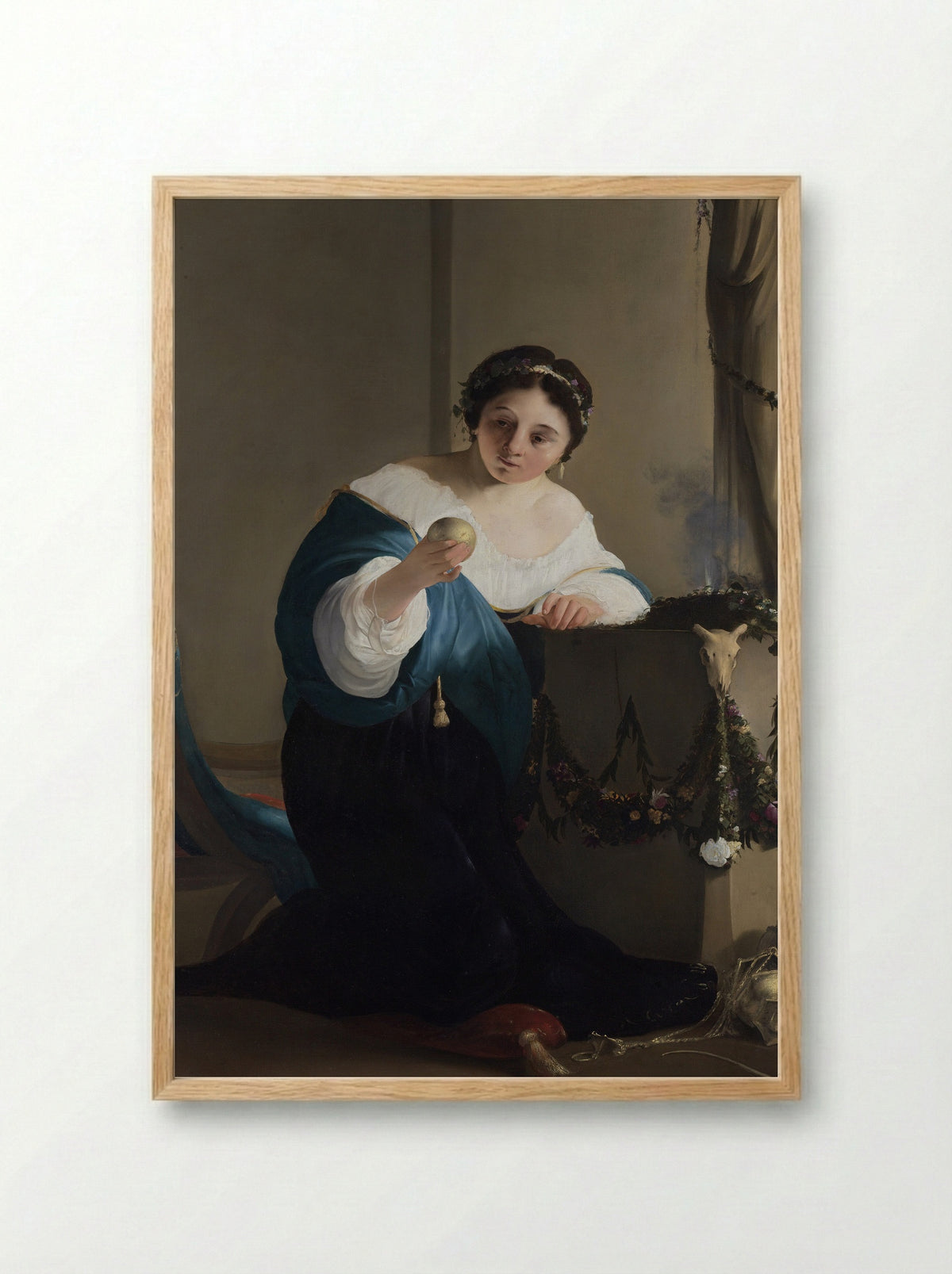 Cydippe with the Apple of Acontius - Paulus Bor - Framed Print Wood