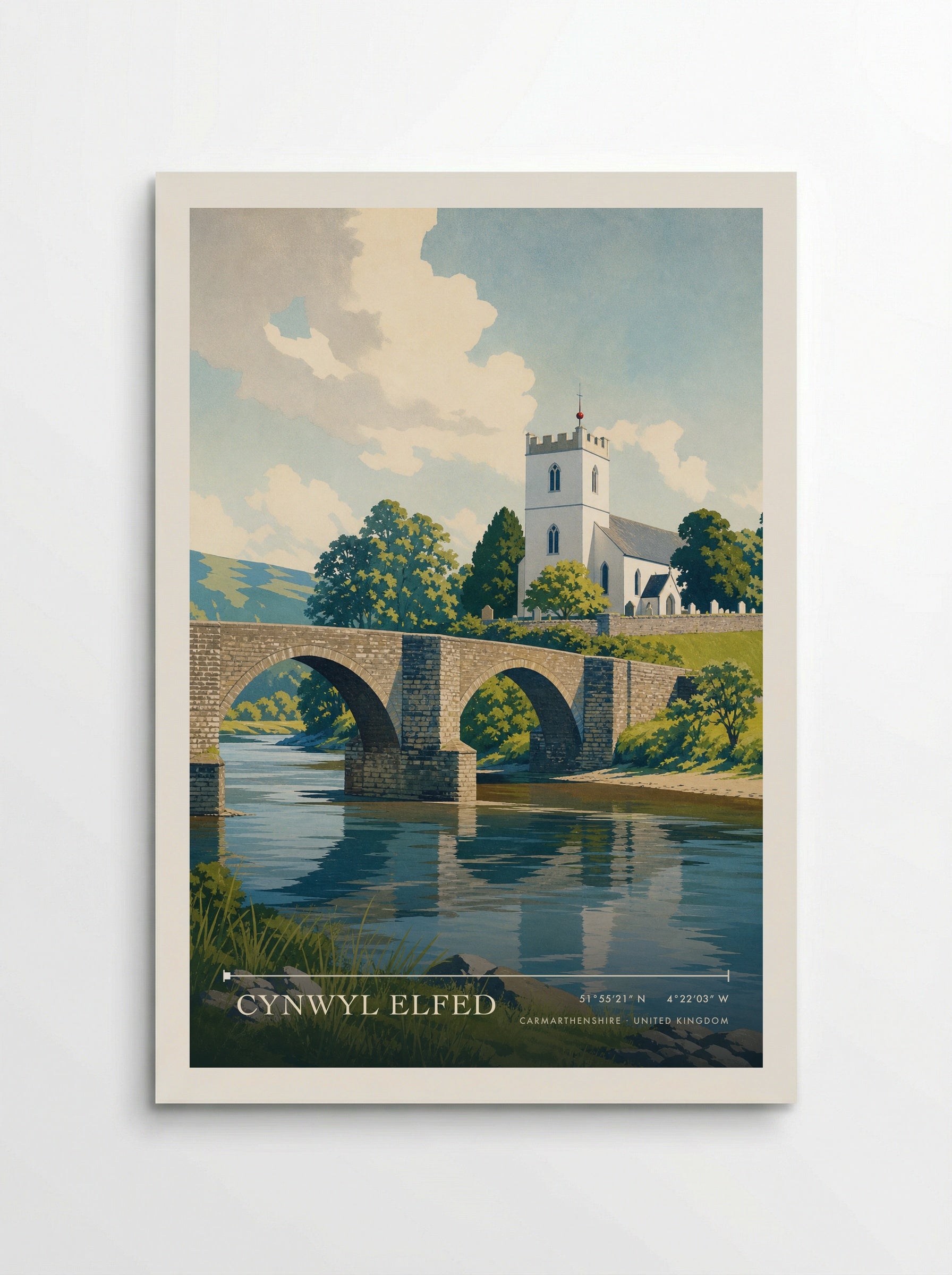 Cynwyl Elfed Carmarthenshire United Kingdom Travel Poster - Poster