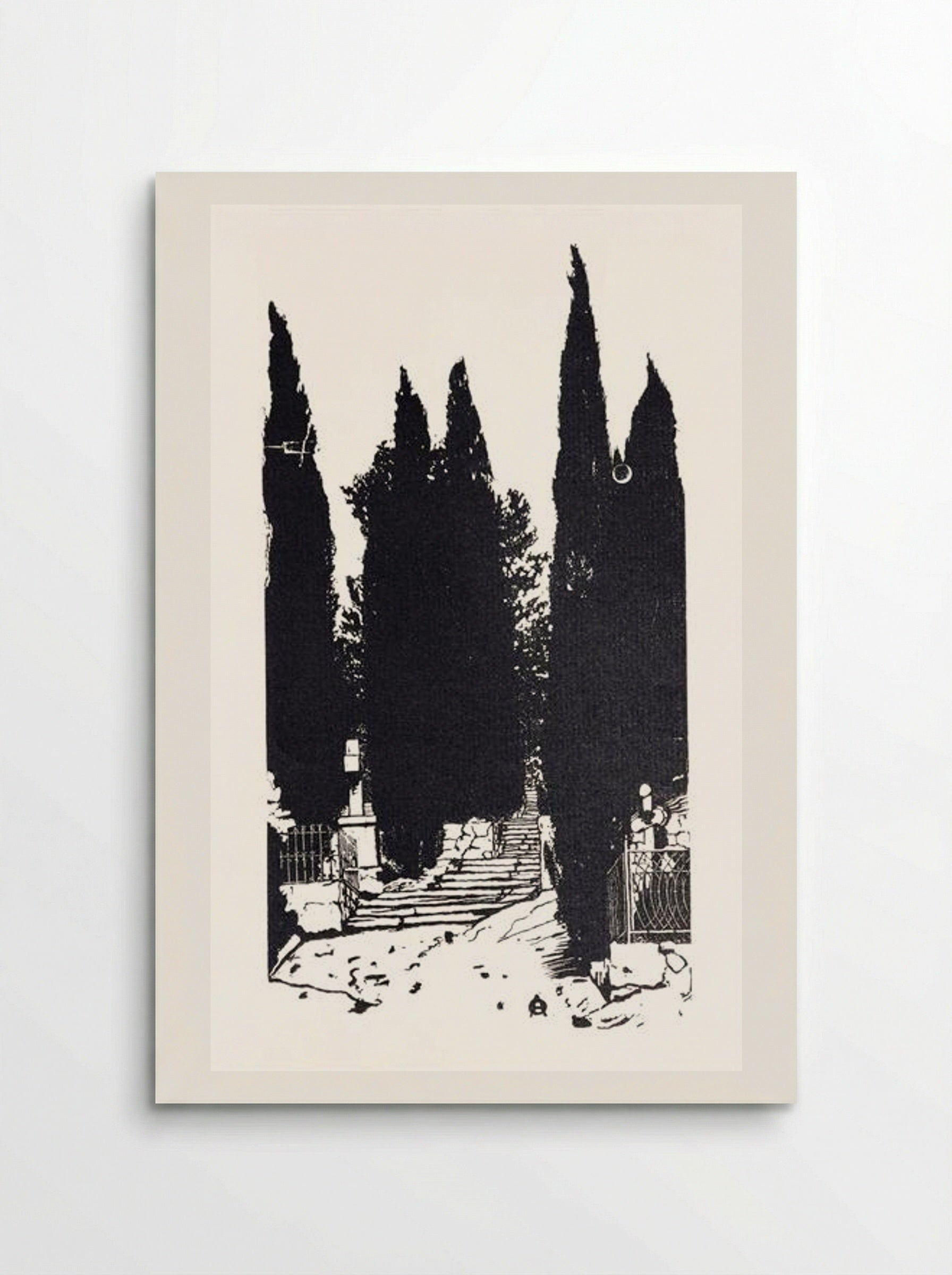 Cypress Trees - Anna Ostroumova-Lebedeva - Poster
