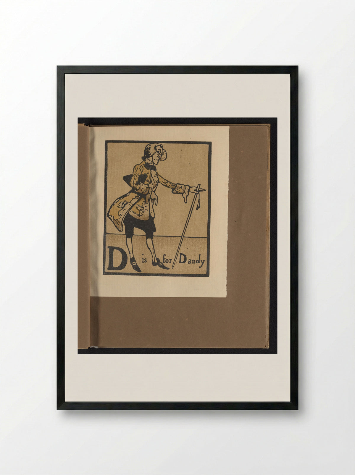 D is for Dandy - William Heinemann - Framed Print Black