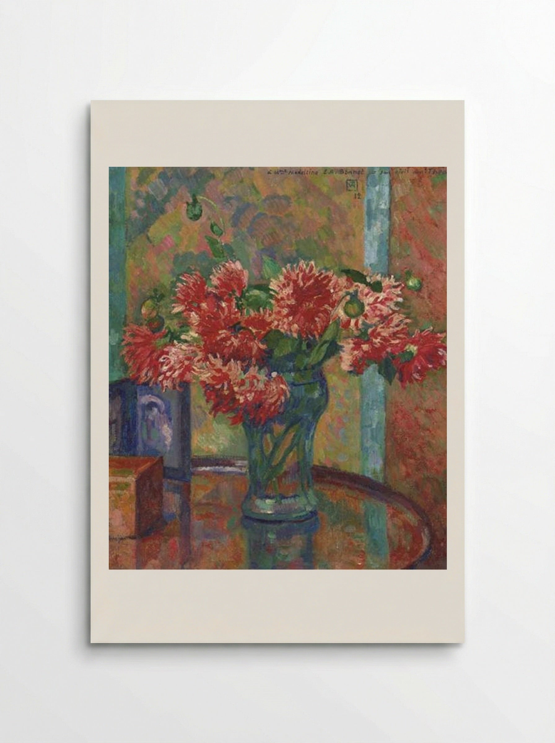 Dahlias (to Mme Madeleine E.R Bonnet) - Théo van Rysselberghe - Poster