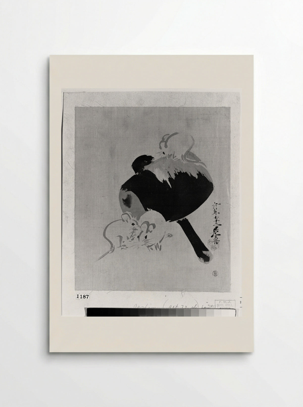 Daikoku's Hammer and Three Mice - Shibata Zeshin - Poster