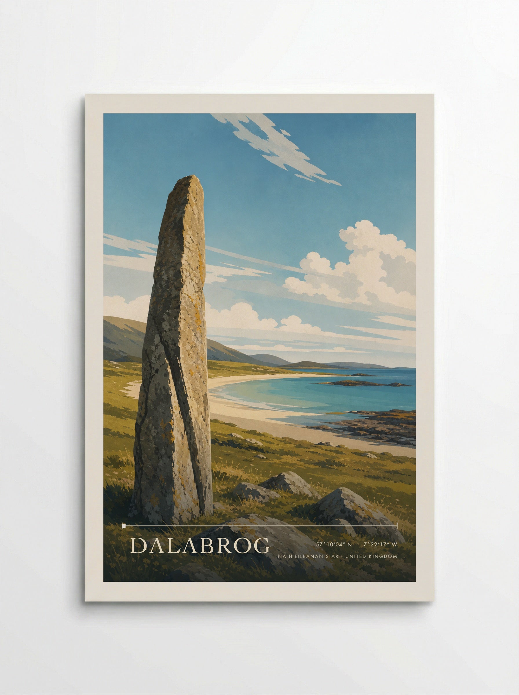 Dalabrog Na h-Eileanan Siar United Kingdom Travel Poster - Poster
