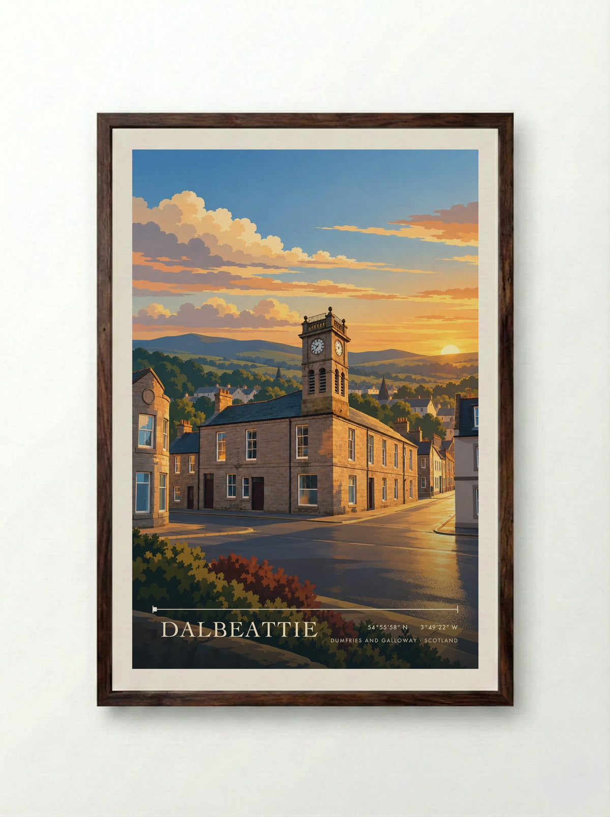 Dalbeattie, Dumfries and Galloway | Travel Poster - Framed Print Dark Wood