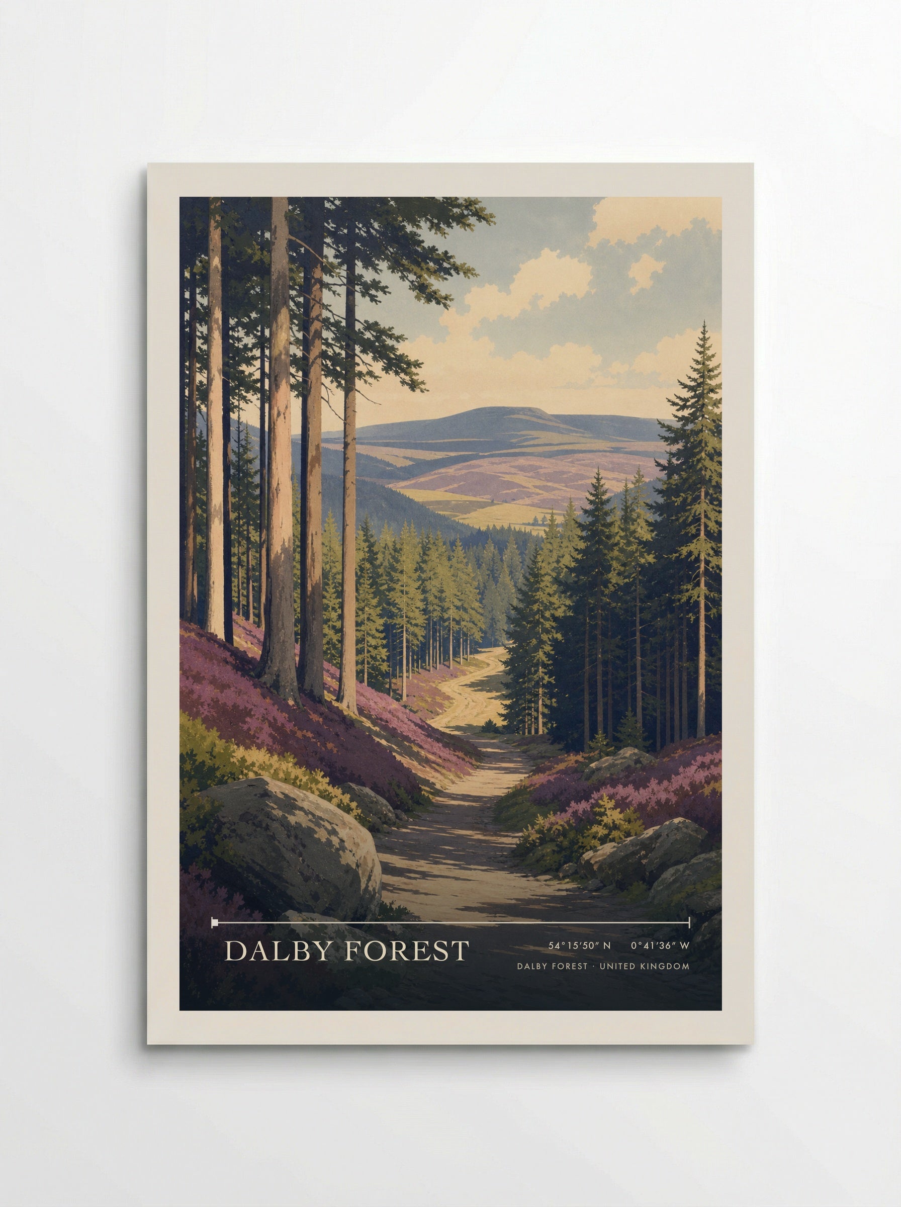 Dalby Forest United Kingdom Travel Poster - Poster