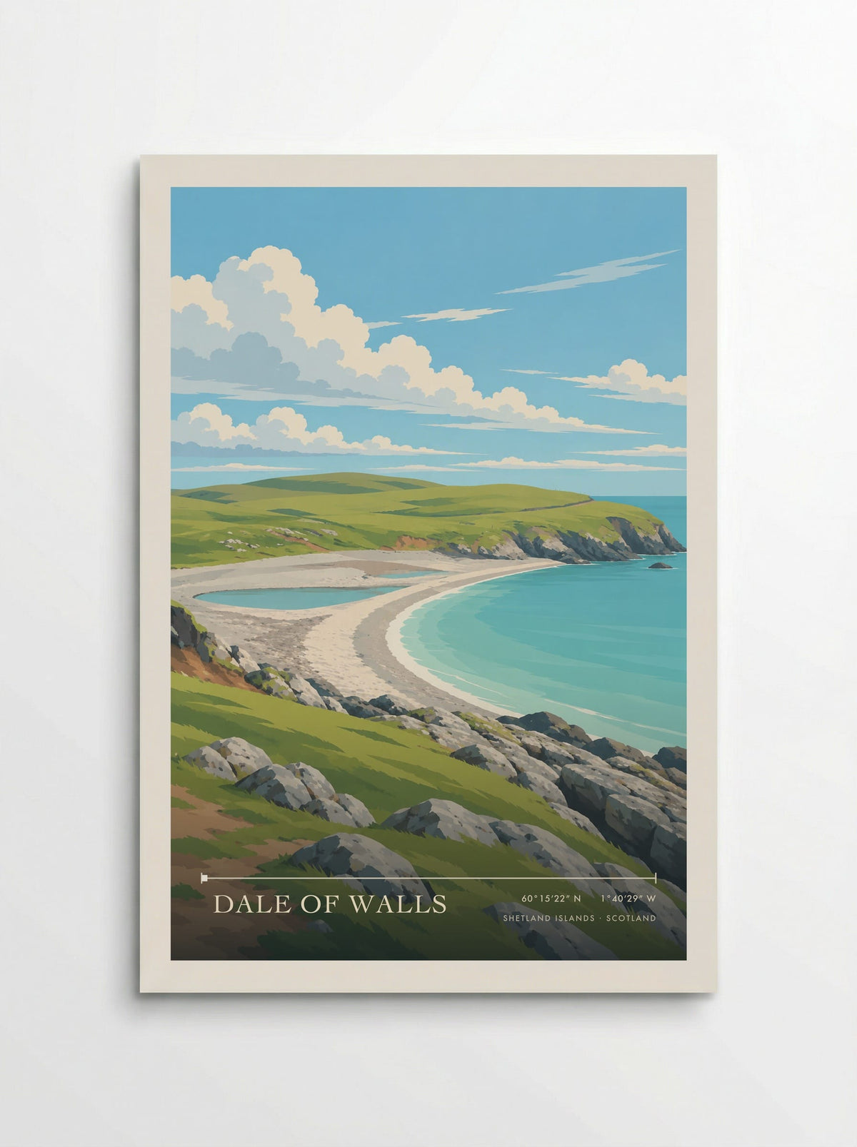 Dale of Walls, Shetland Islands | Travel Poster - Poster