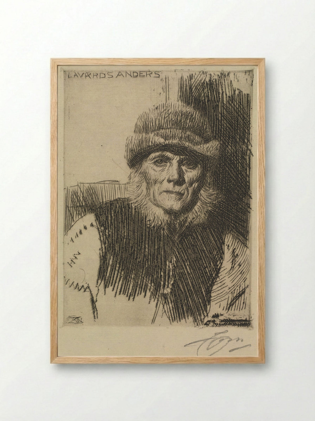 Dalecarlian Peasant - Anders Zorn - Framed Print Wood