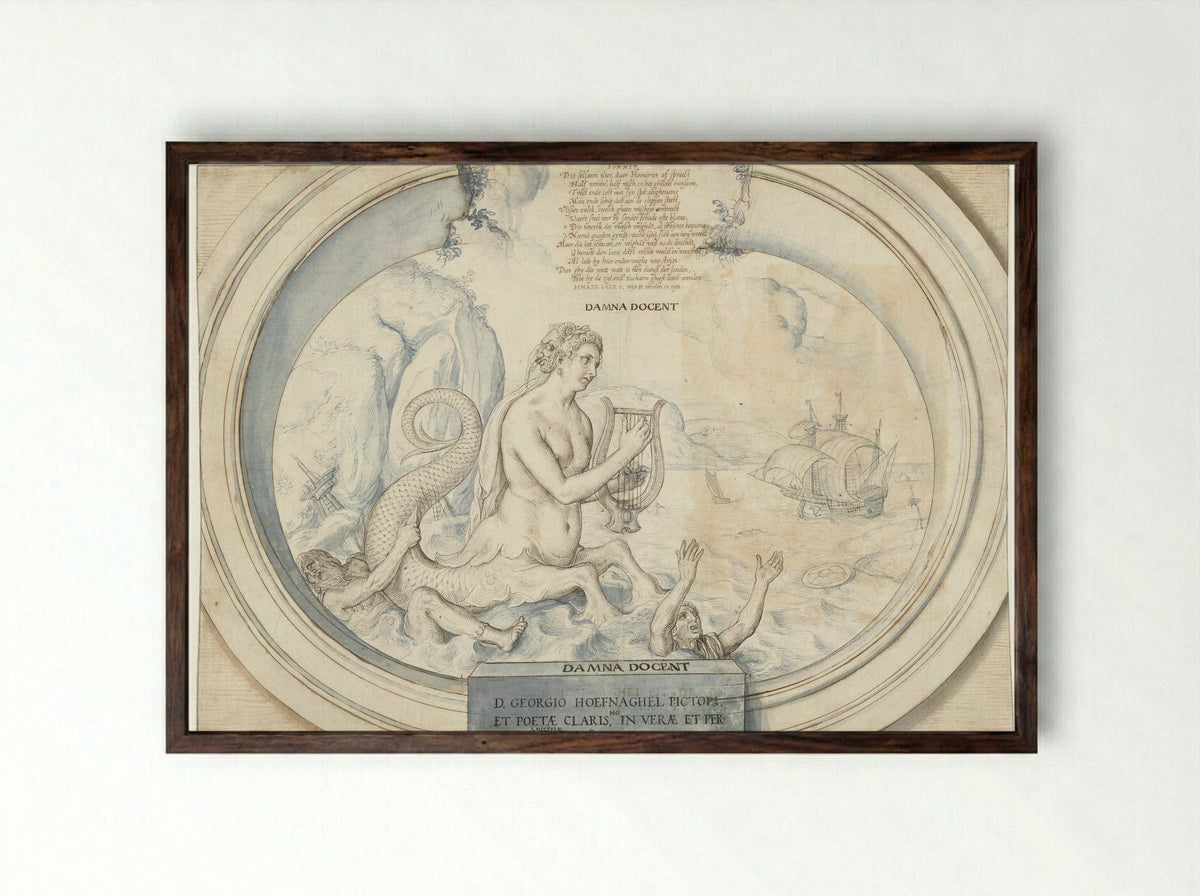 Damna Docent - Lukas de Heere - Framed Print Dark Wood