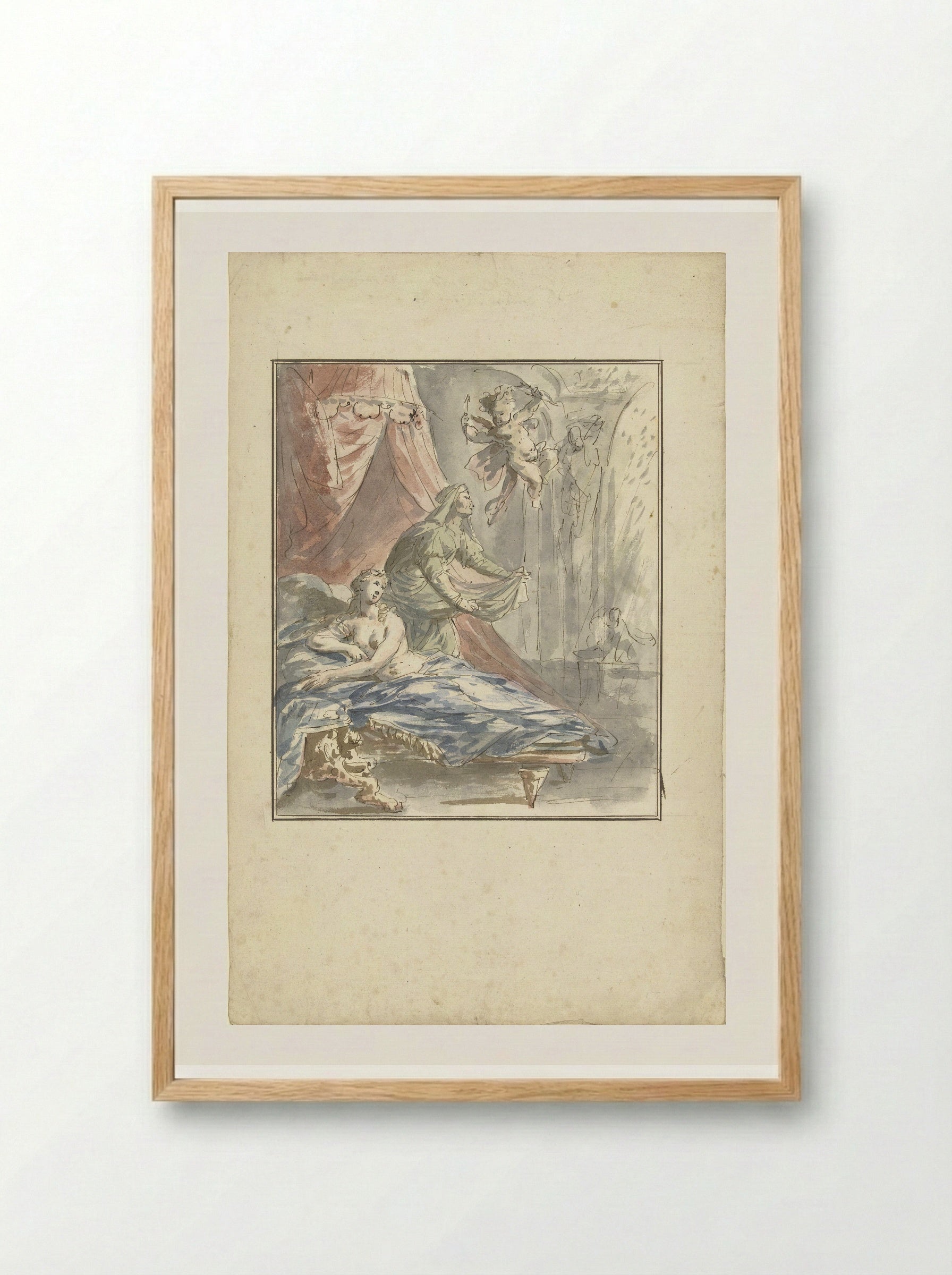 Danaë - Elias van Nijmegen - Framed Print Wood