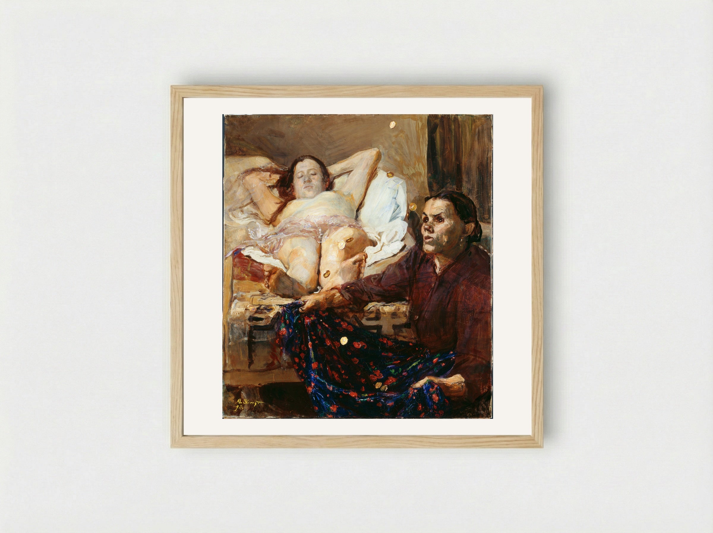 Danaë - Max Slevogt - Framed Print Wood