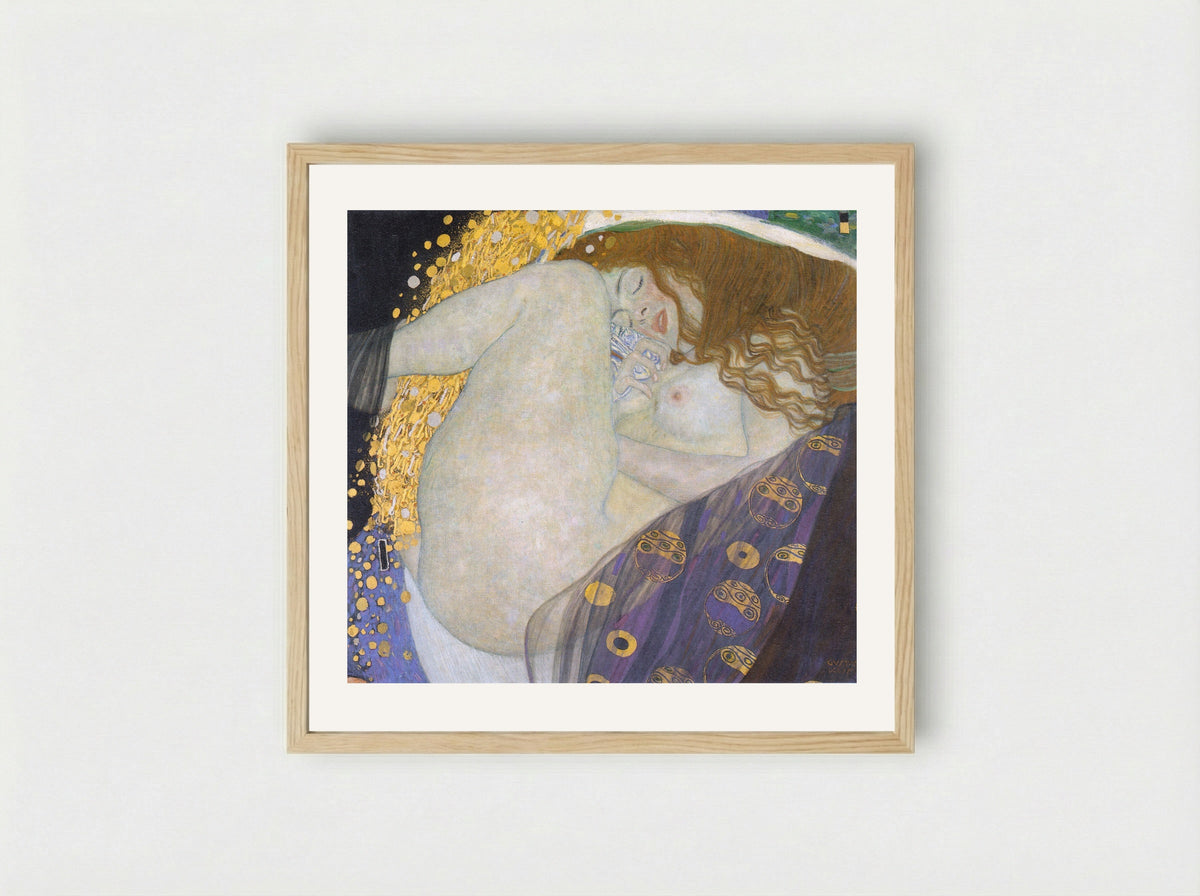 Danaë - Gustav Klimt - Framed Print Wood