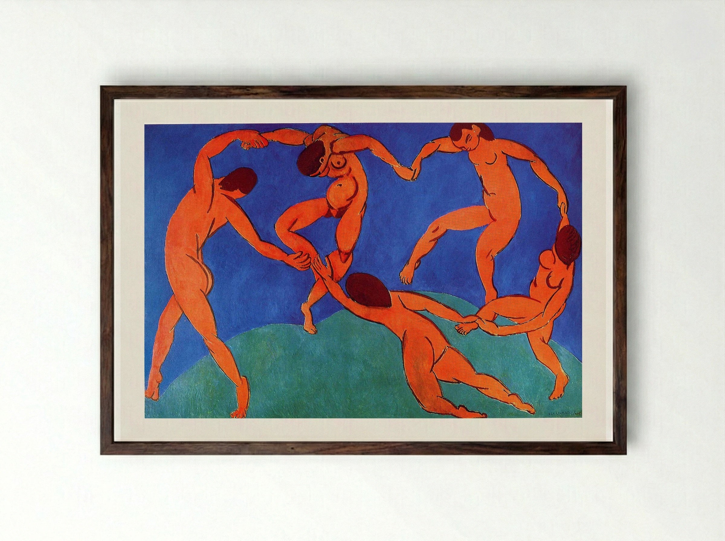 Dance (II) - Henri Matisse - Framed Print Dark Wood