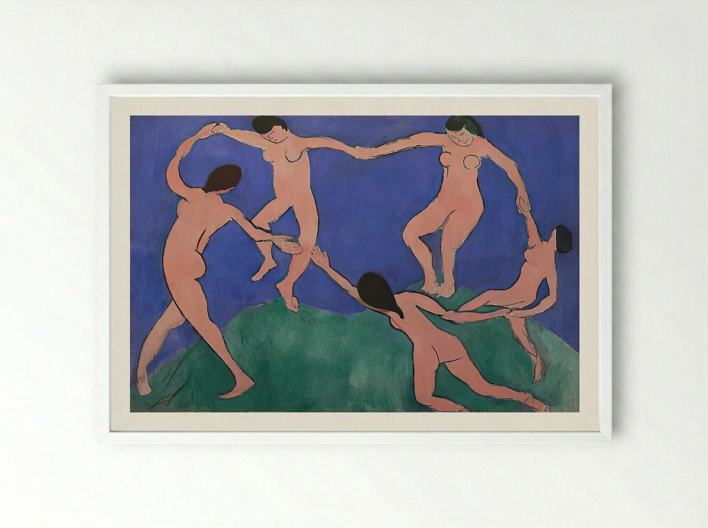 Dance I by Henri Matisse – Fauvist Figurative Movement Print - Framed Print White