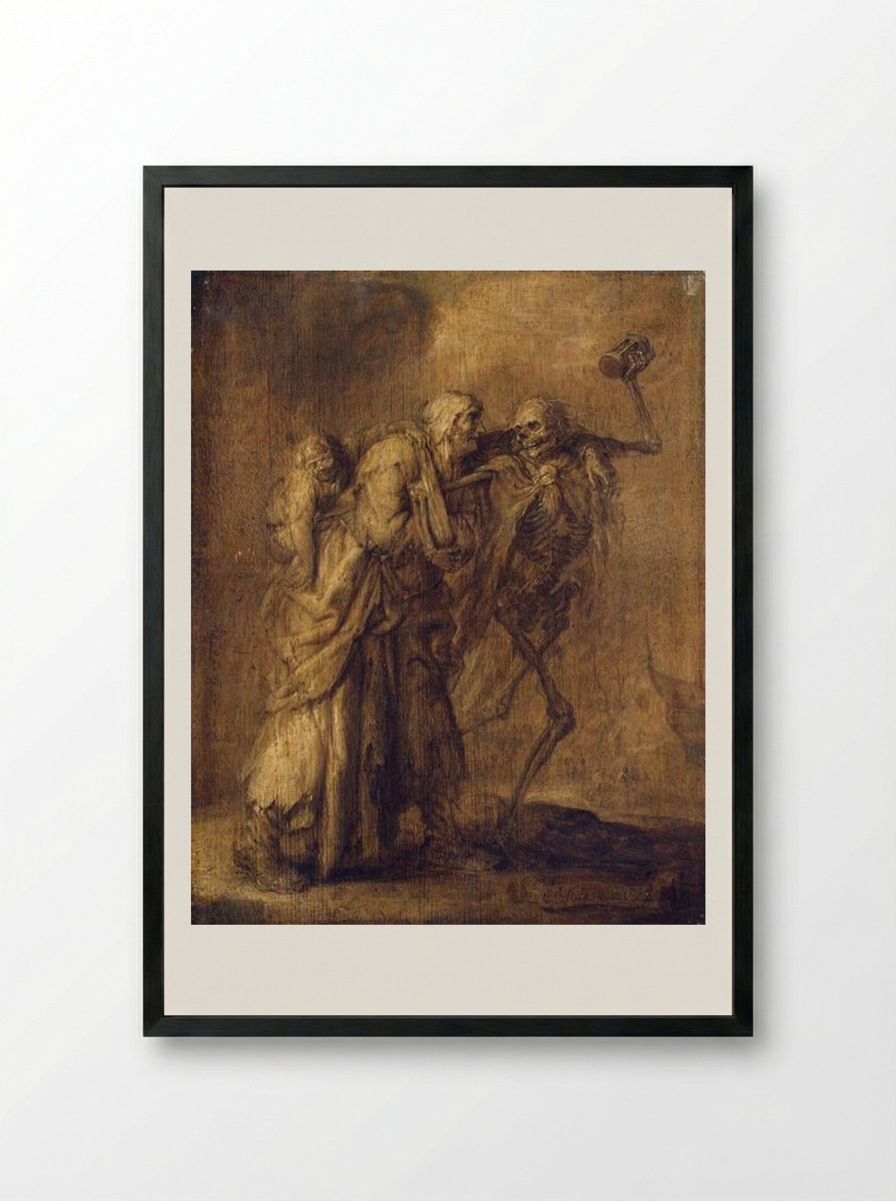 Dance of Death - Adriaen van de Venne - Framed Print Black