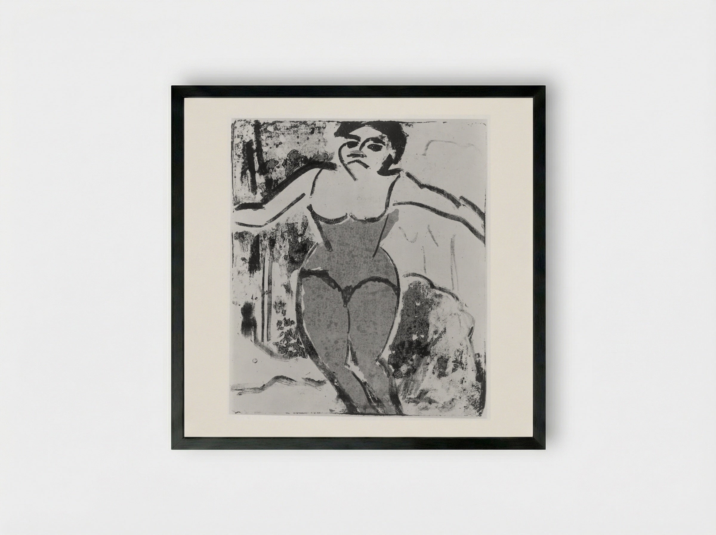 Dancer Seeking Applause - Ernst Ludwig Kirchner - Framed Print Black