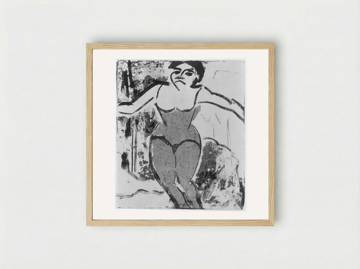 Dancer Seeking Applause - Ernst Ludwig Kirchner - Framed Print Wood