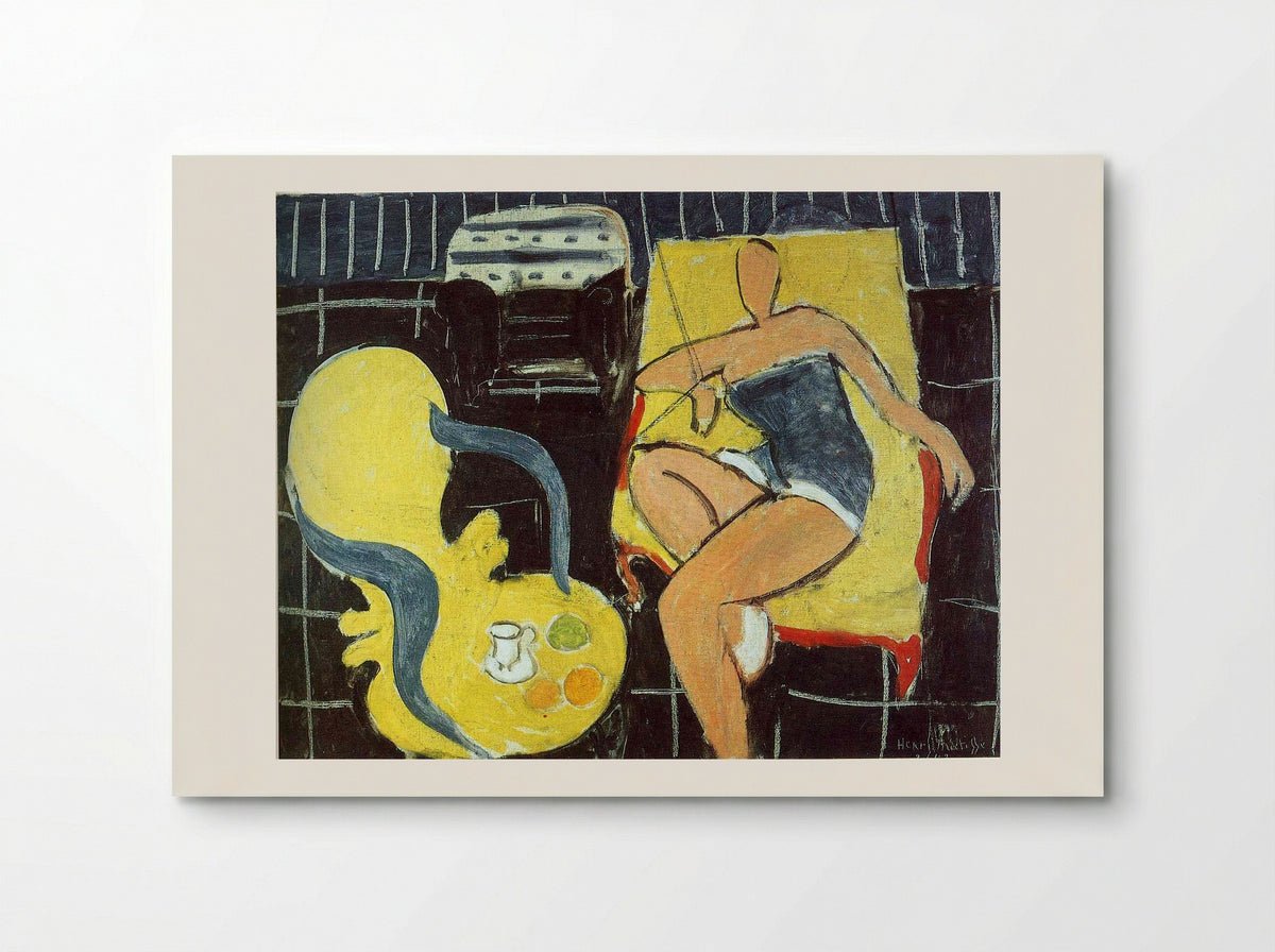 Dancer and Rocaille Armchair on a Black Background - Henri Matisse - Poster