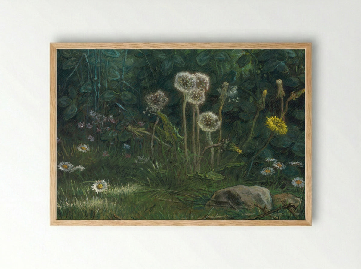 Dandelions - Jean-François Millet - Framed Print Wood