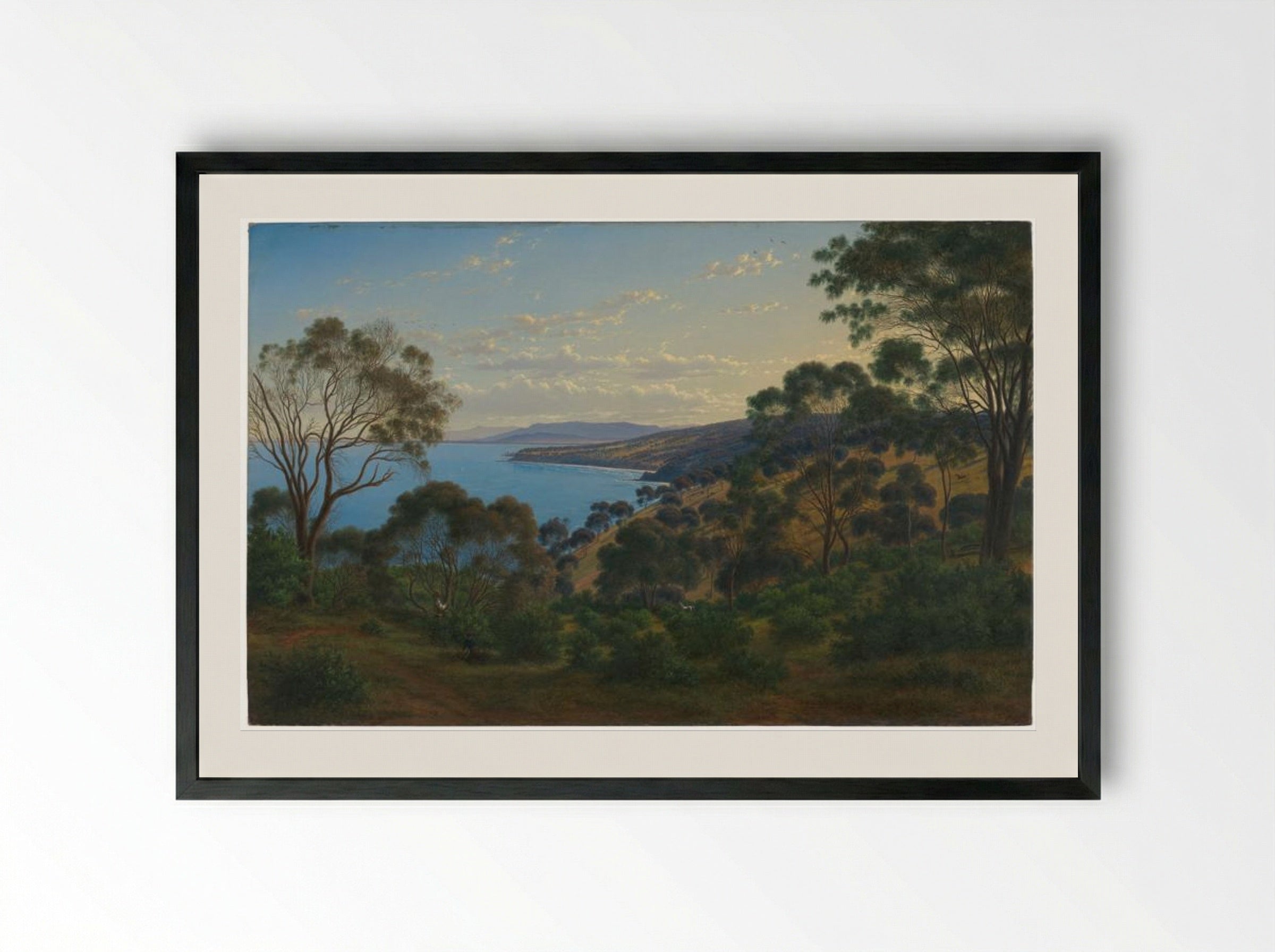 Dandenong Ranges from Beleura - Eugene von Guerard - Framed Print Black