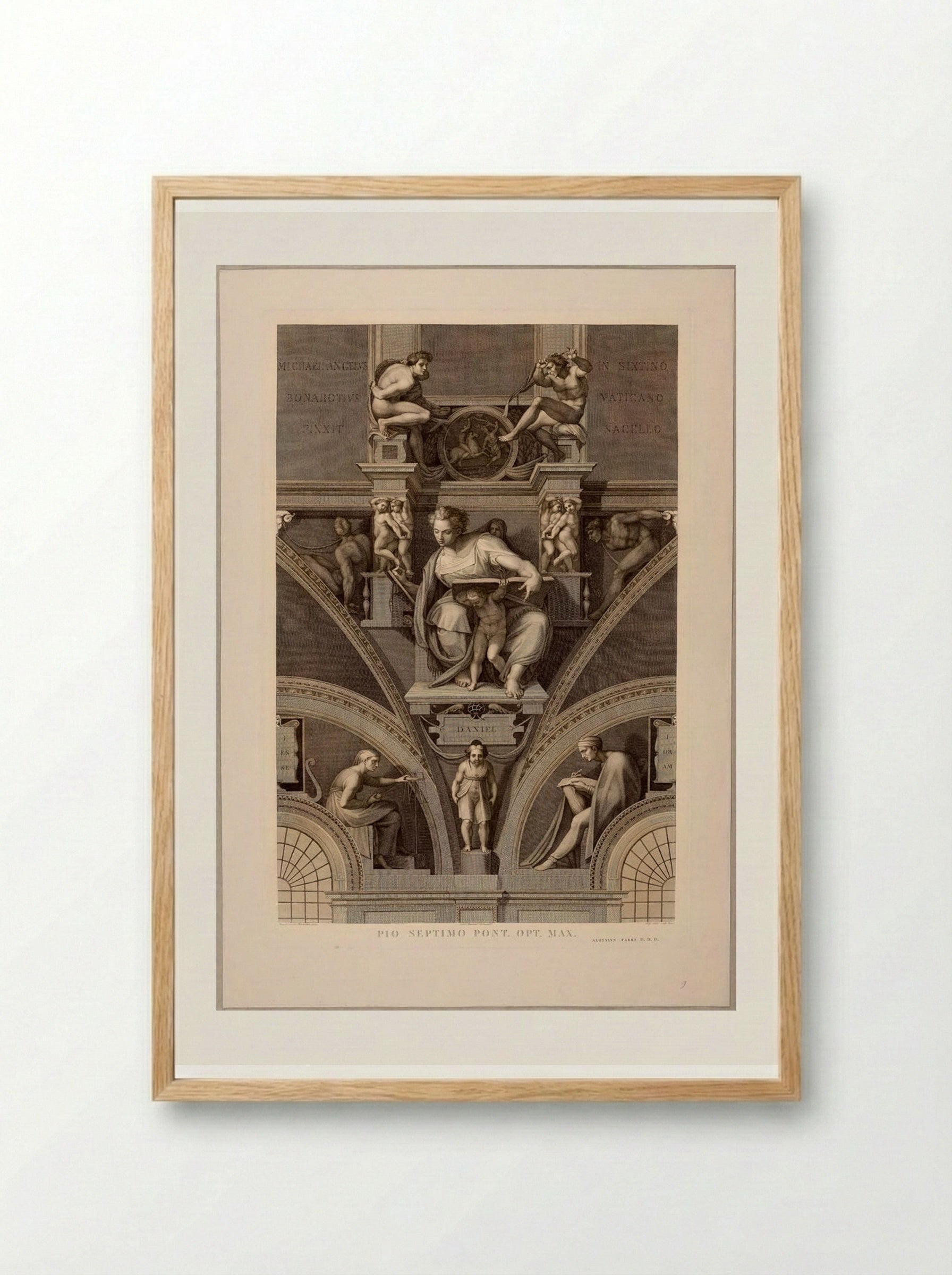 Daniel (After Michelangelo) - Domenico Cunego - Framed Print Wood