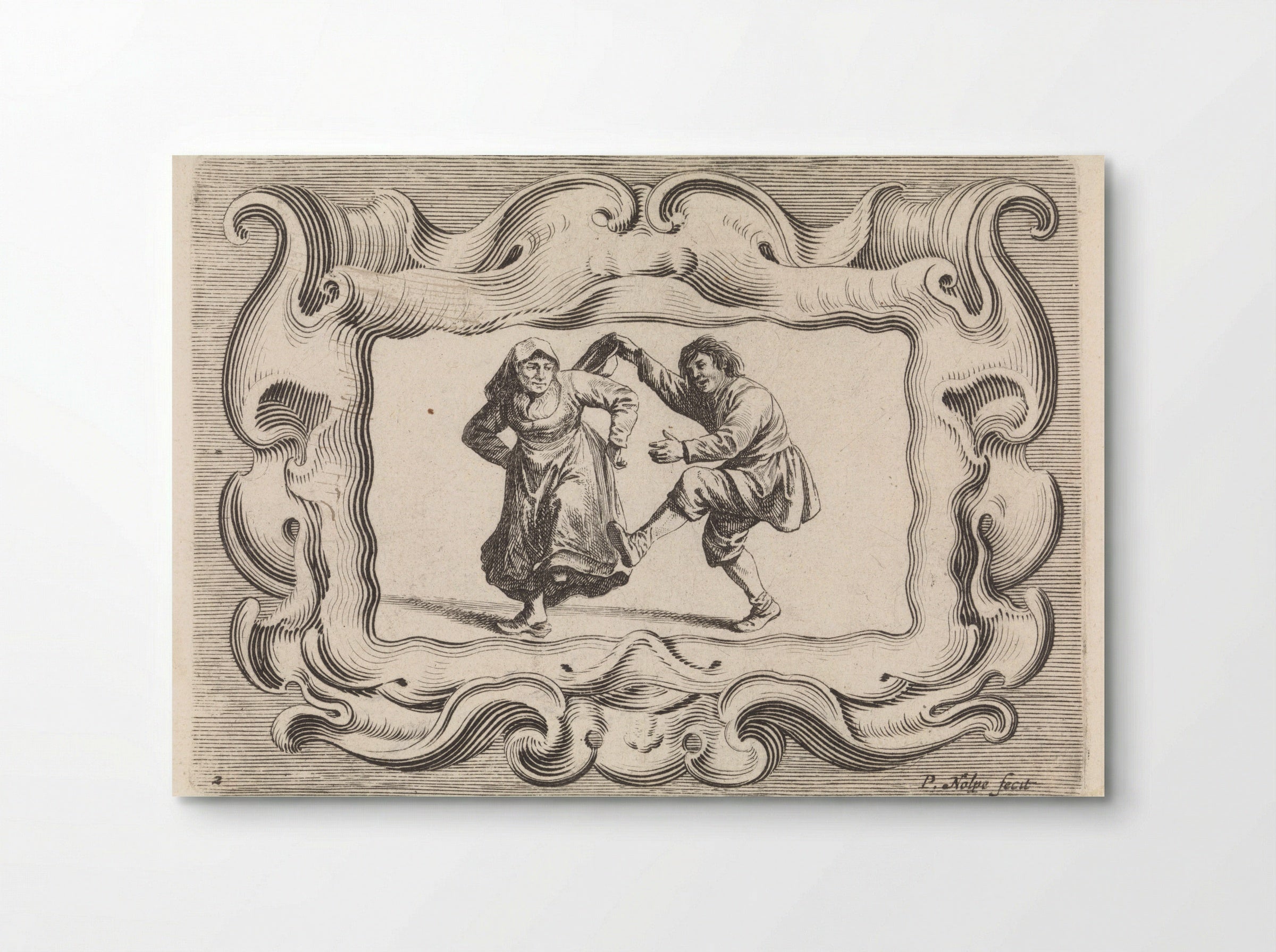 Dansend boerenpaar - Pieter Nolpe - Poster