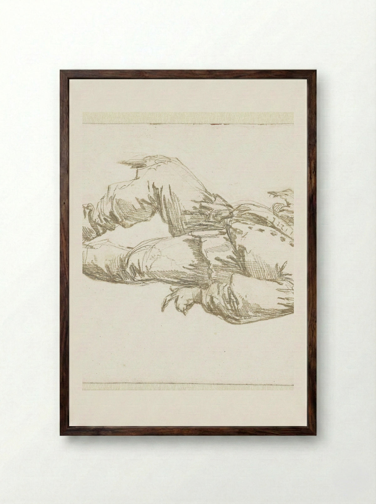 Dansende boer (Dancing Peasant) - Andries Both - Framed Print Dark Wood