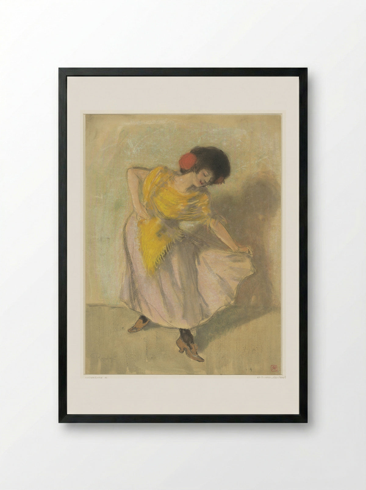 Danseres - Armand Rassenfosse - Framed Print Black