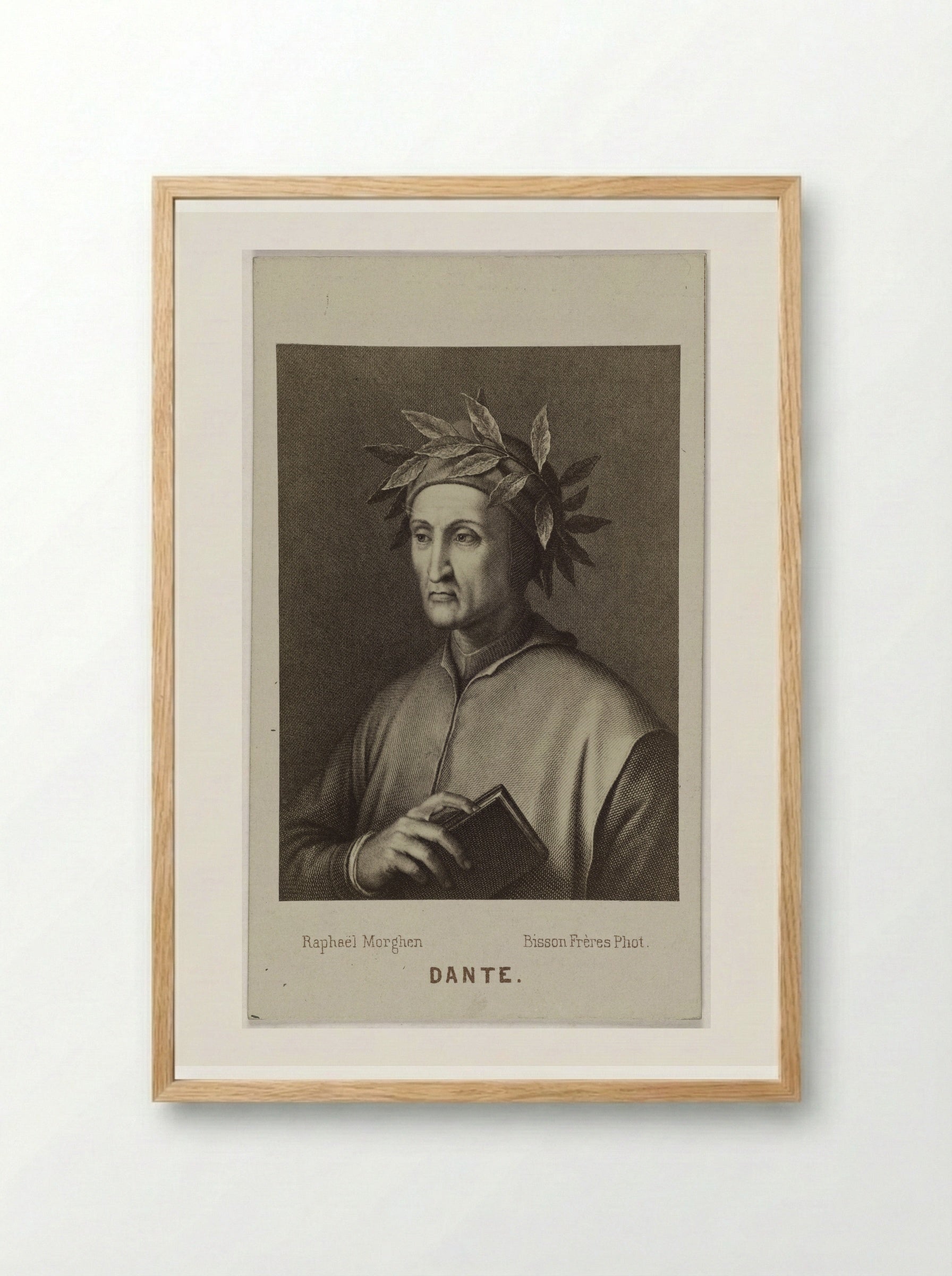 Dante Alighieri - Raphael Morghen - Framed Print Wood