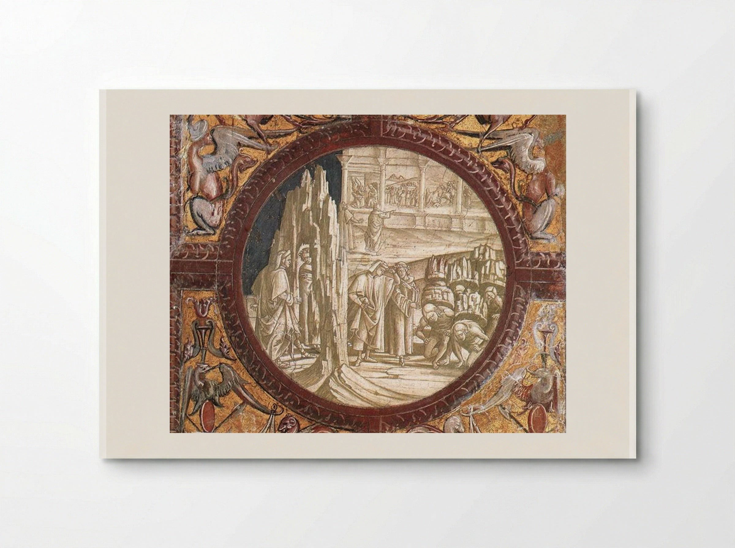 Dante and Virgil Entering Purgatory - Luca Signorelli - Poster