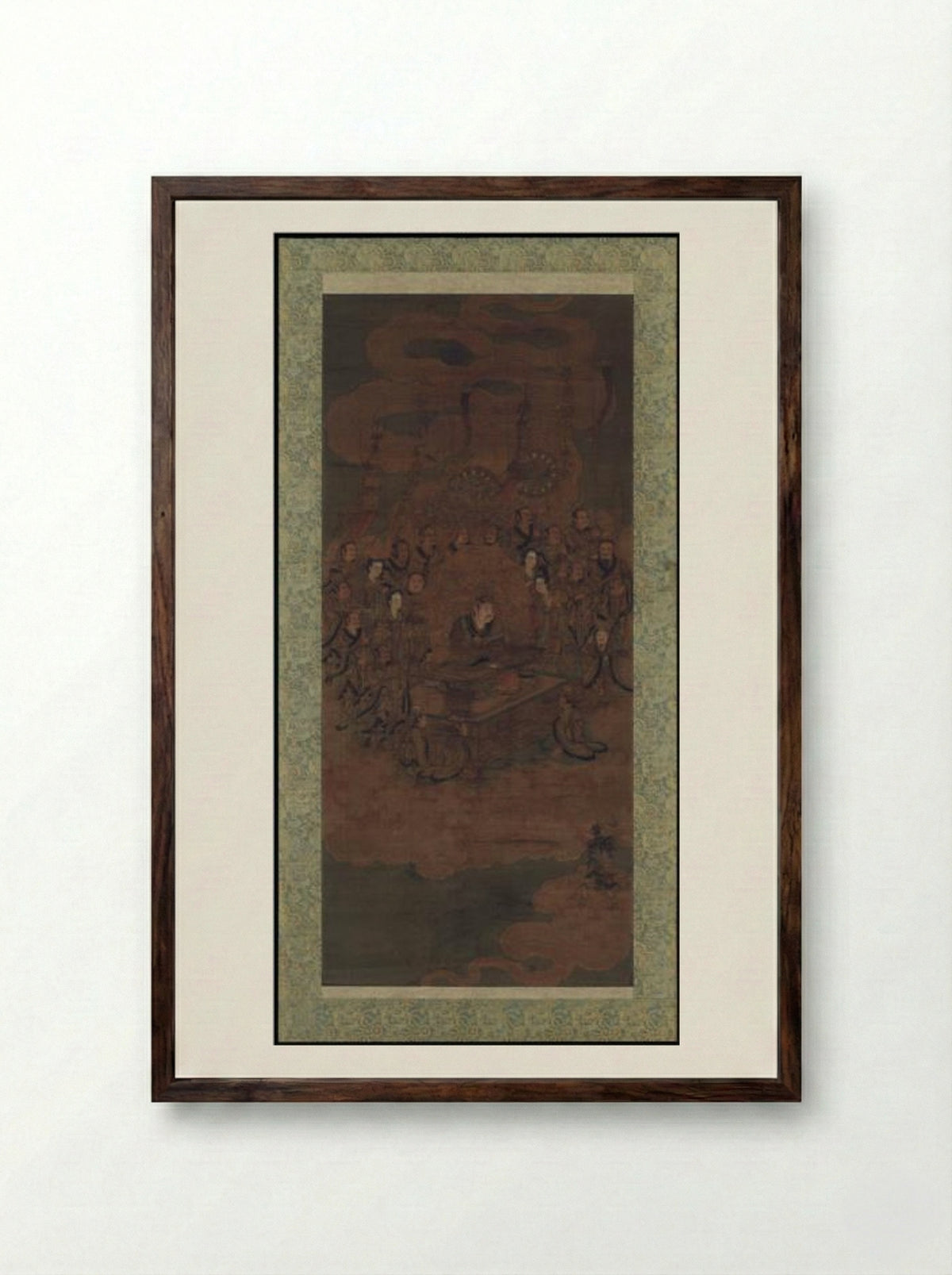 Daoist Deity of Heaven - Wu Daozi - Framed Print Dark Wood