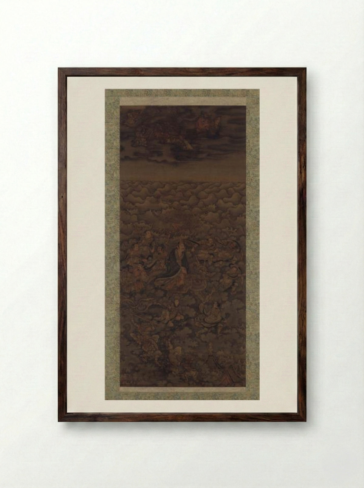 Daoist Deity of Water - Wu Daozi - Framed Print Dark Wood