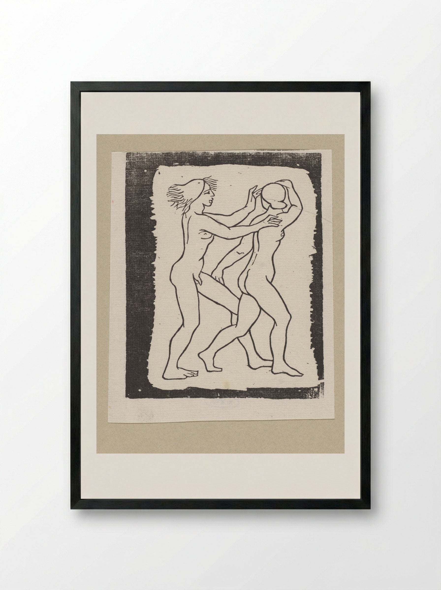 Daphnis Pursuing Chloe - Aristide Maillol - Framed Print Black