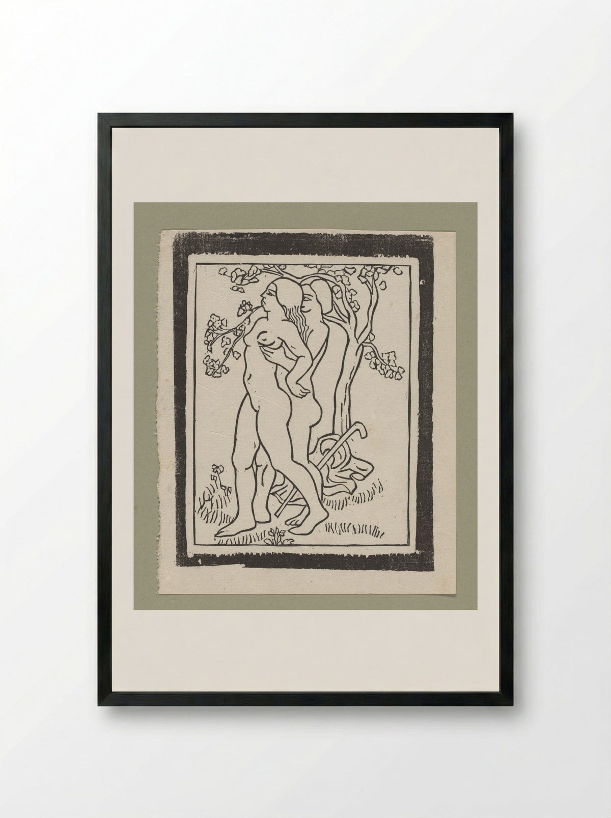 Daphnis and Chloë - Aristide Maillol - Framed Print Black