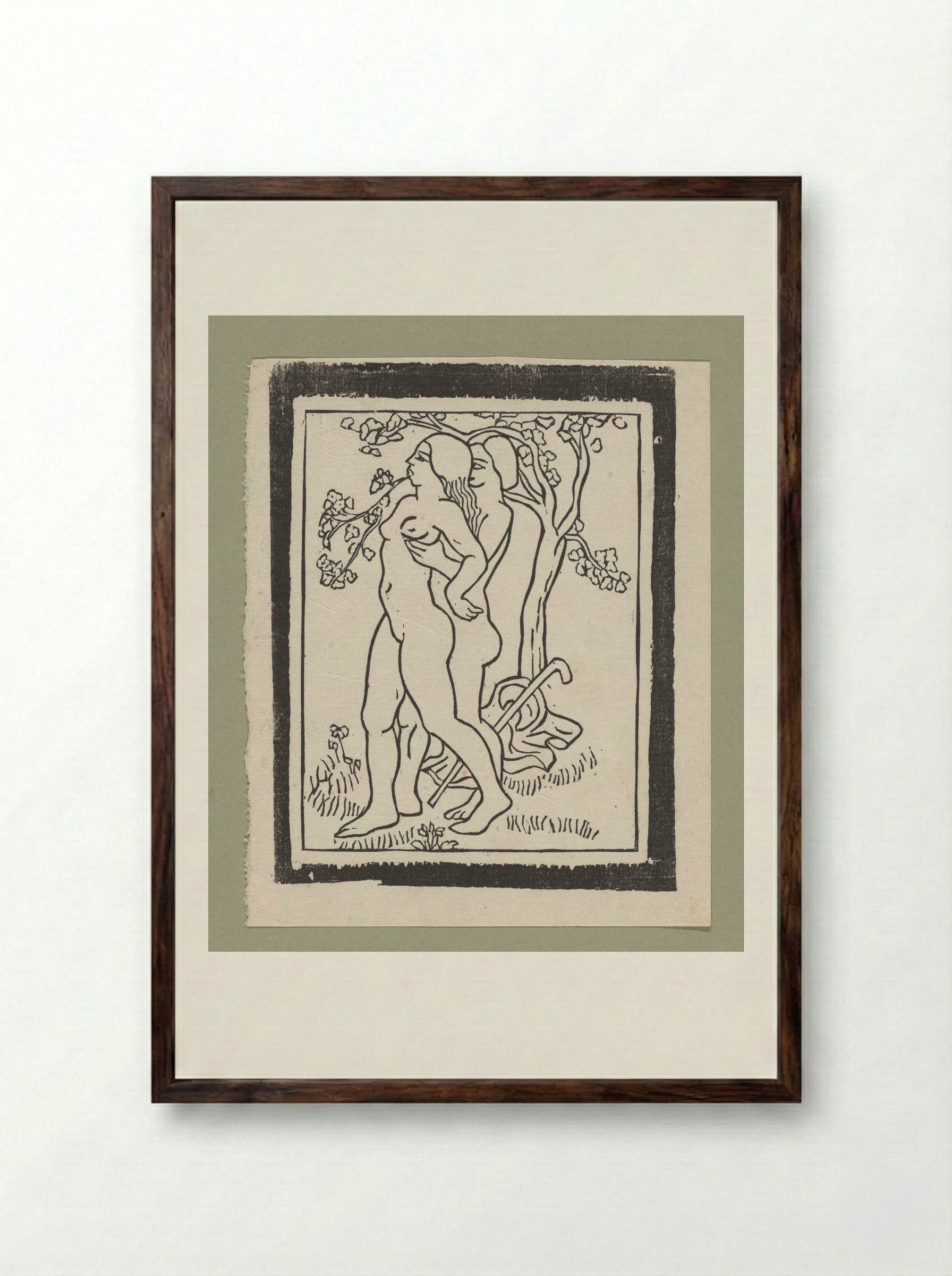 Daphnis and Chloë - Aristide Maillol - Framed Print Dark Wood