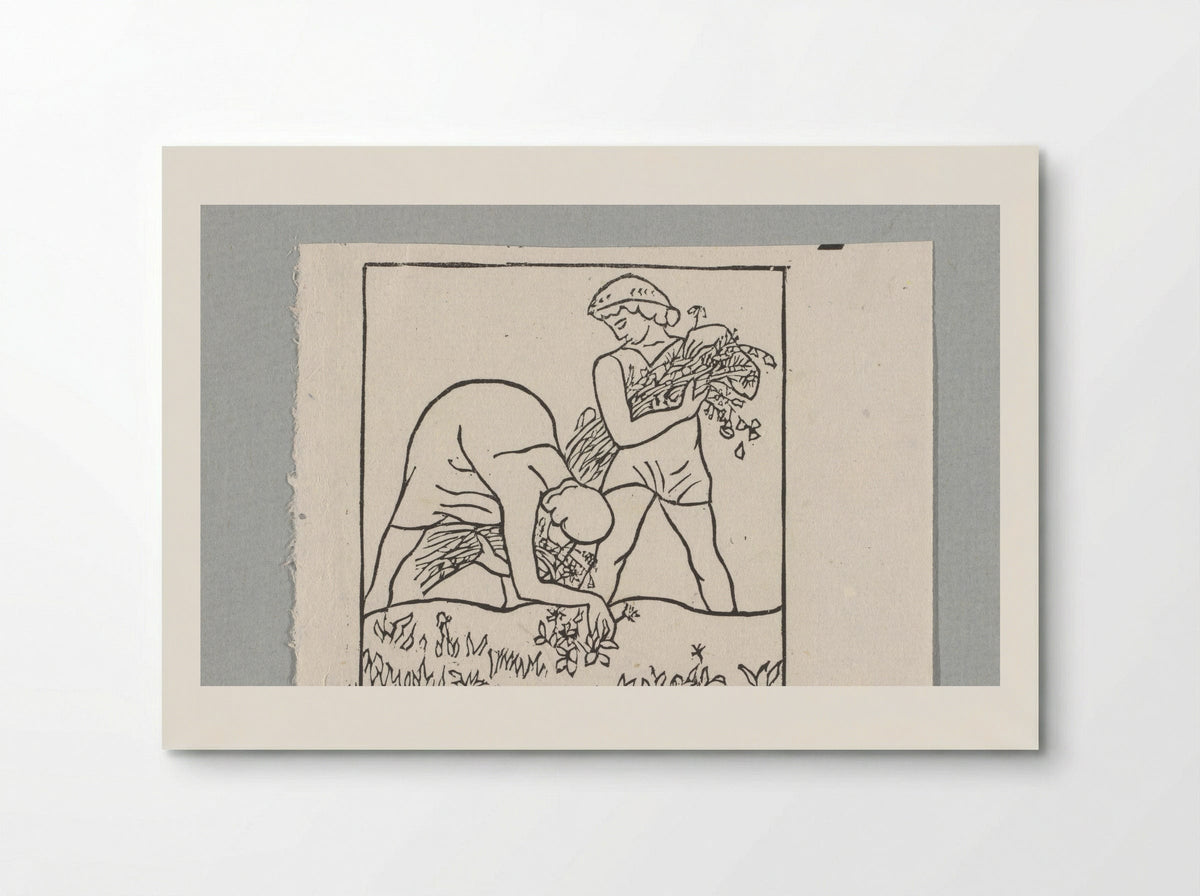 Daphnis and Chloe Gathering Flowers - Aristide Maillol - Poster