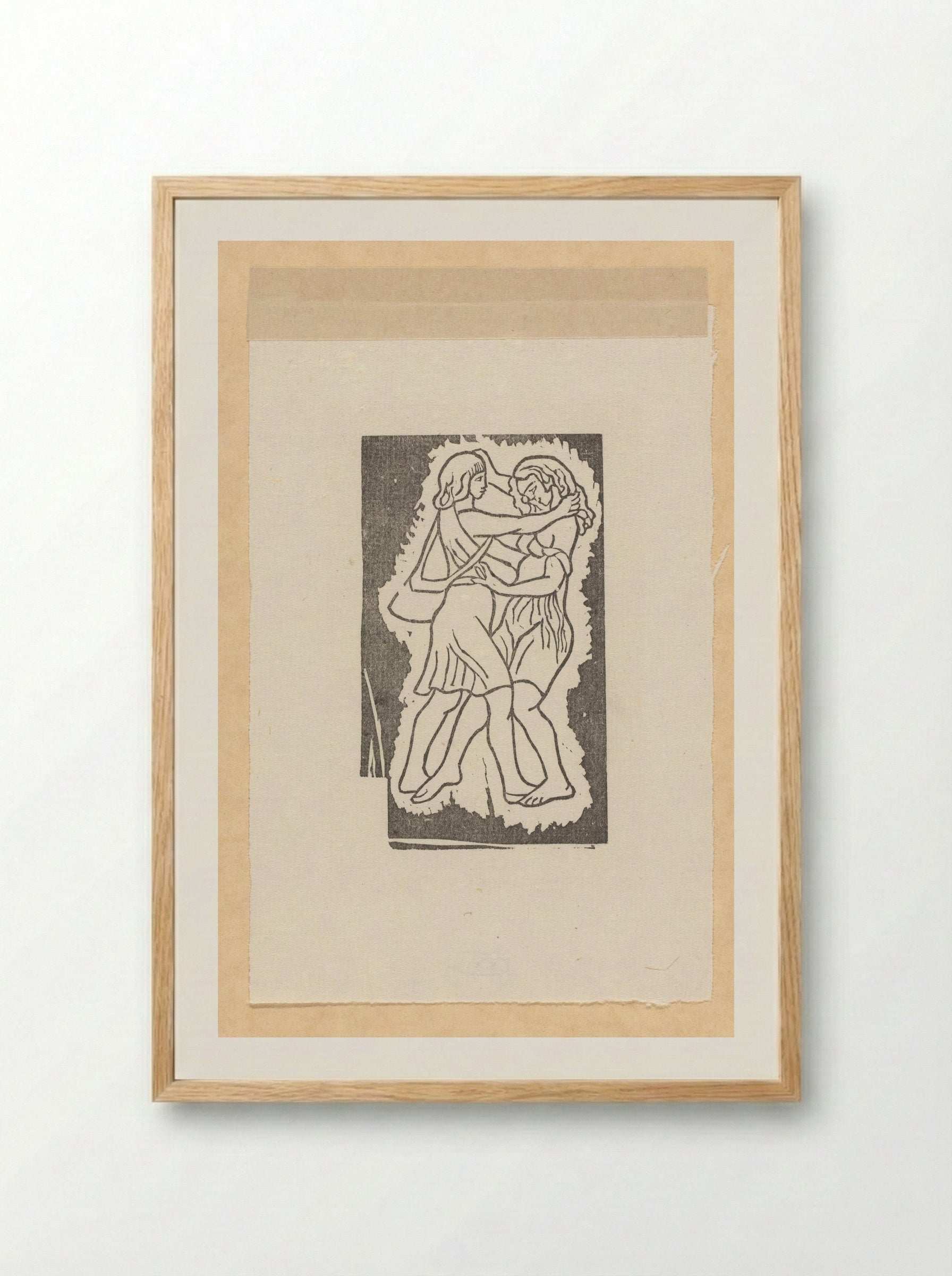 Daphnis and Chloe Running Towards Each Other - Aristide Maillol - Framed Print Wood
