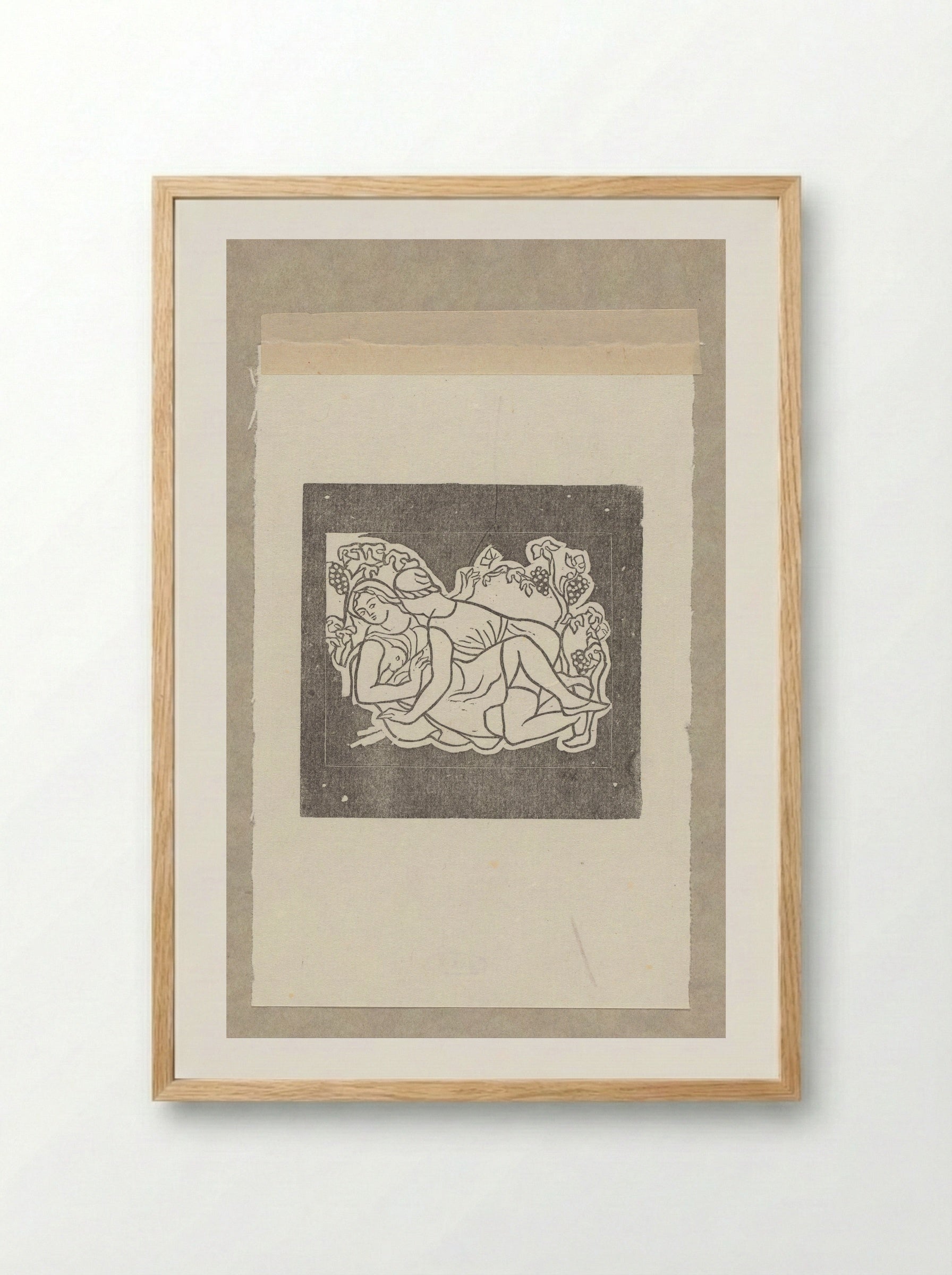 Daphnis and Chloe during the Harvest - Aristide Maillol - Framed Print Wood