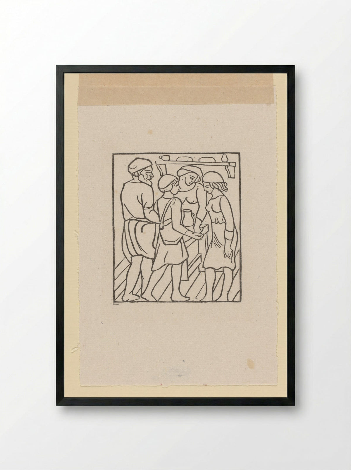 Daphnis and Chloe in the House of Dryas - Aristide Maillol - Framed Print Black