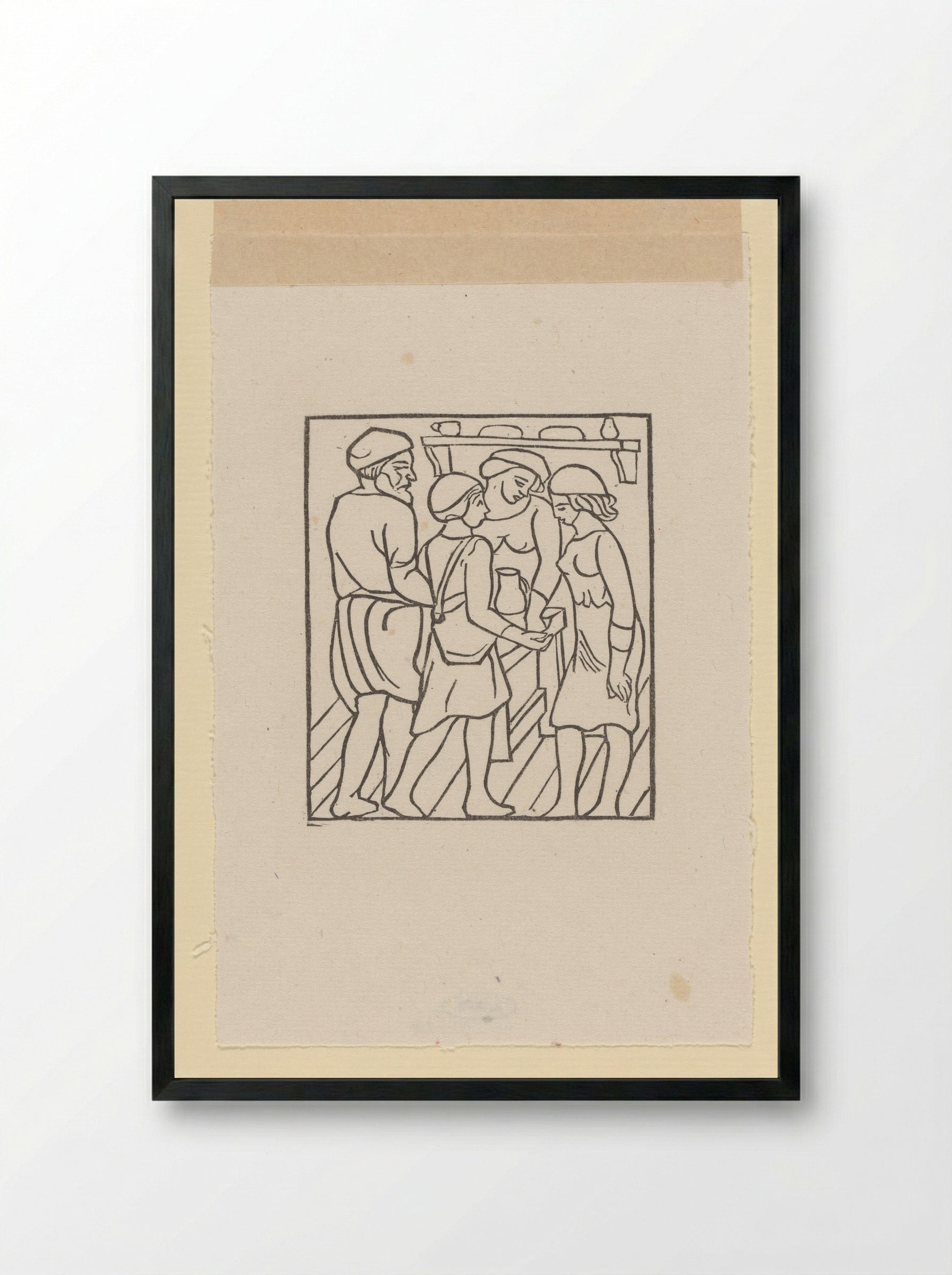 Daphnis and Chloe in the House of Dryas - Aristide Maillol - Framed Print Black