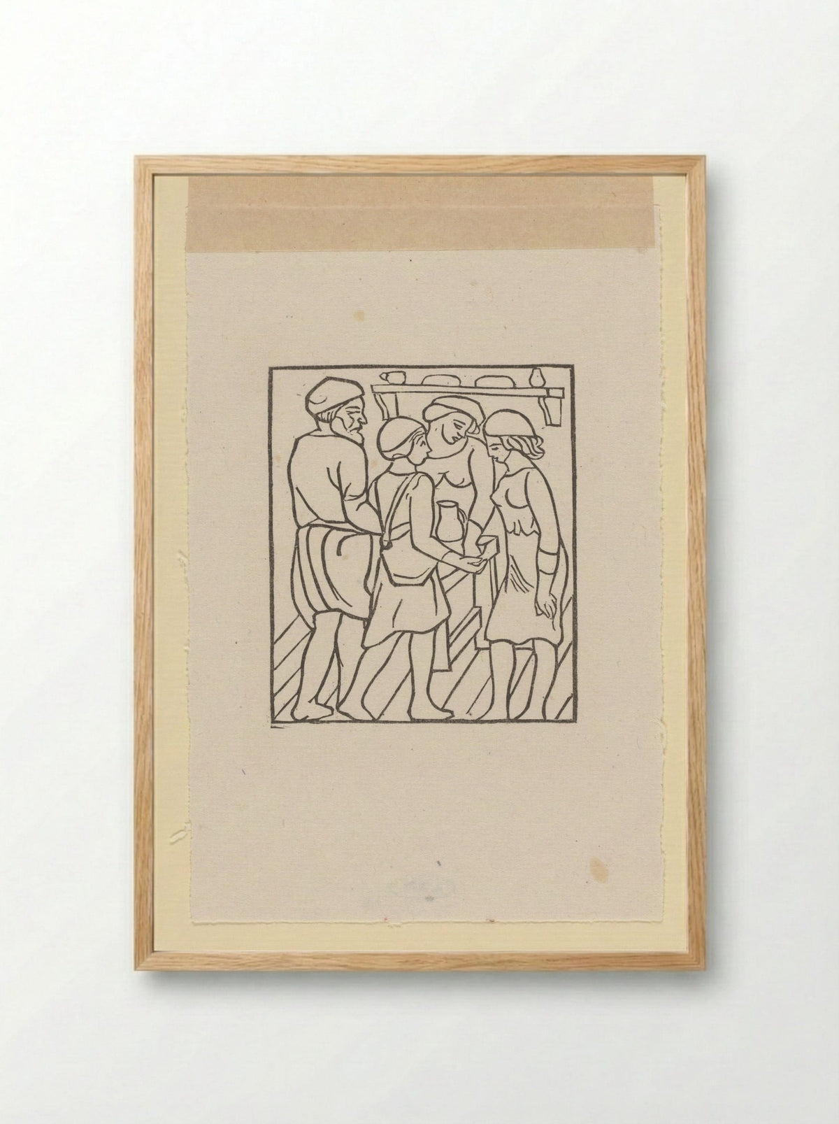 Daphnis and Chloe in the House of Dryas - Aristide Maillol - Framed Print Wood