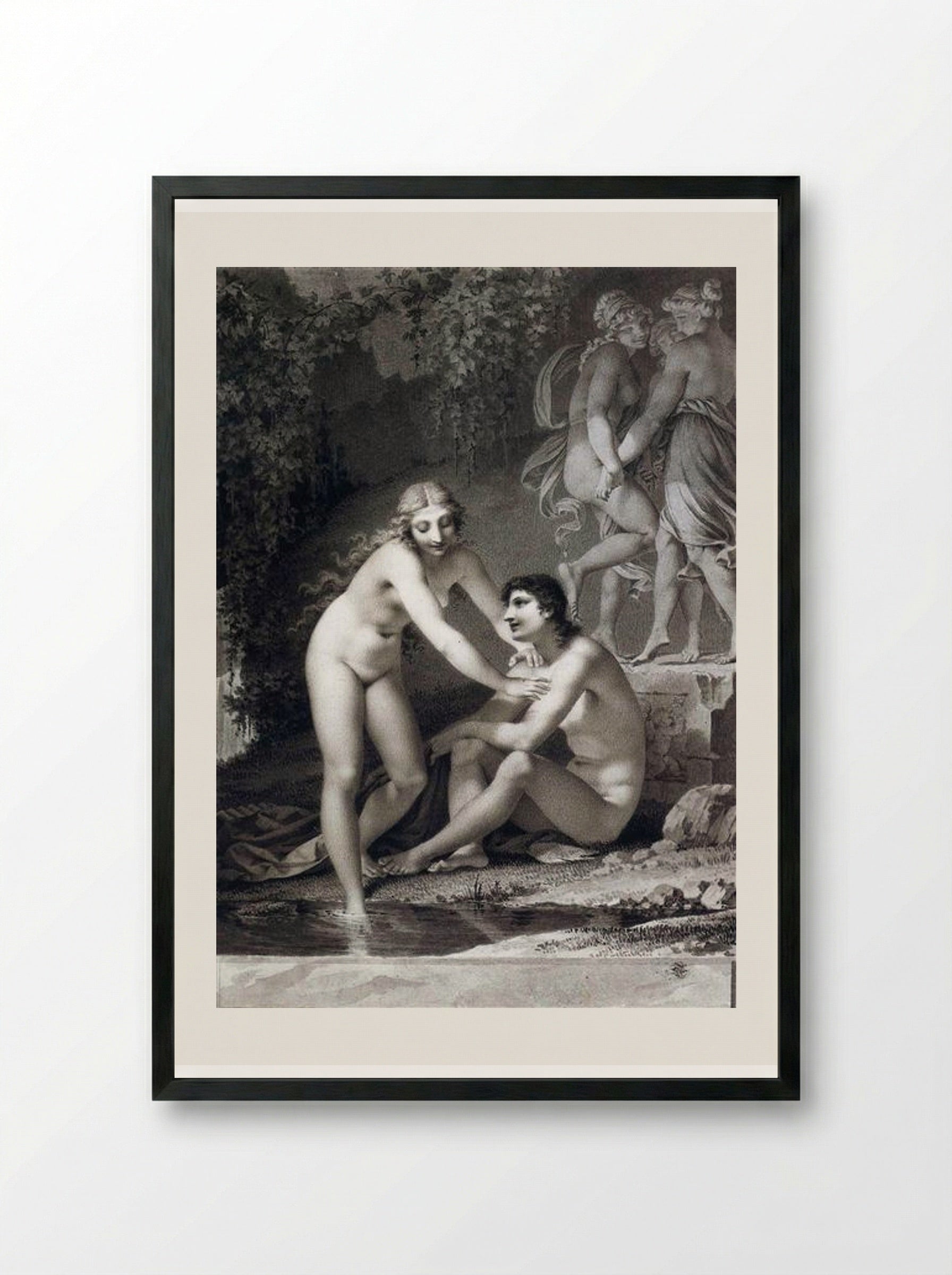 Daphnis and Chloe - Pierre-Paul Prud'hon - Framed Print Black
