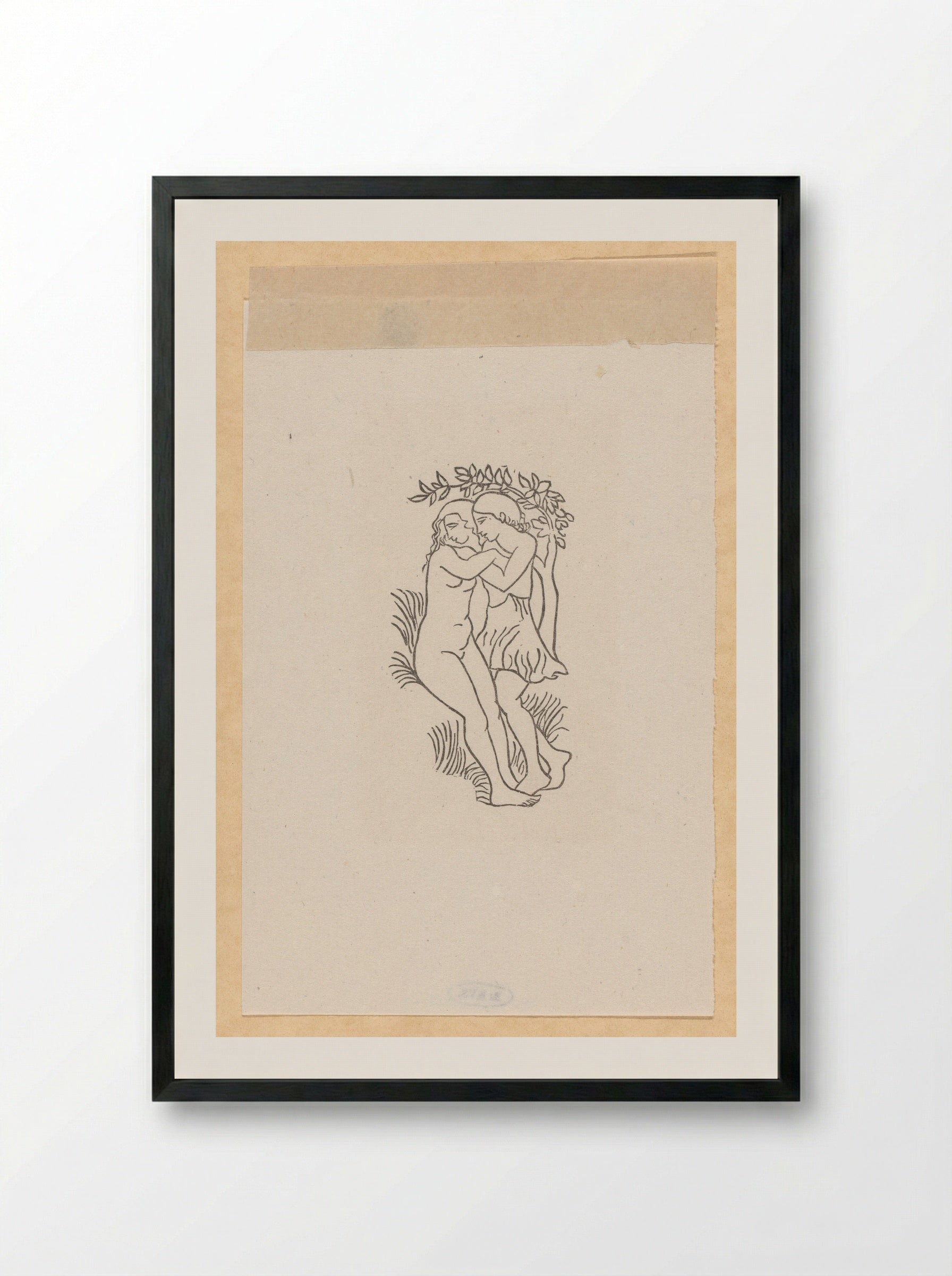 Daphnis and Chloe - Aristide Maillol - Framed Print Black