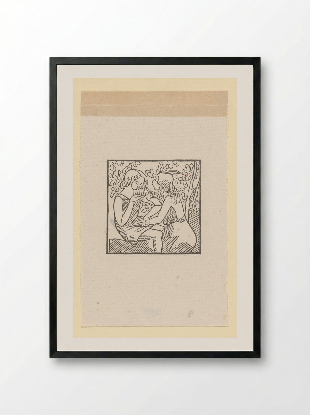 Daphnis and Chloe - Aristide Maillol - Framed Print Black