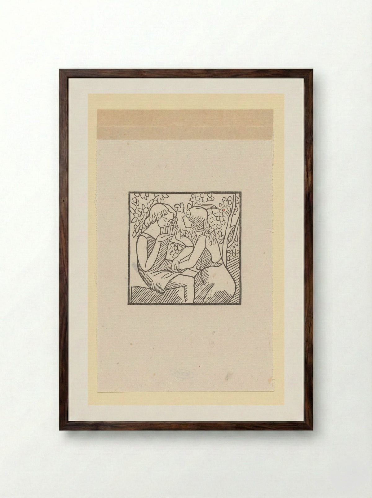 Daphnis and Chloe - Aristide Maillol - Framed Print Dark Wood
