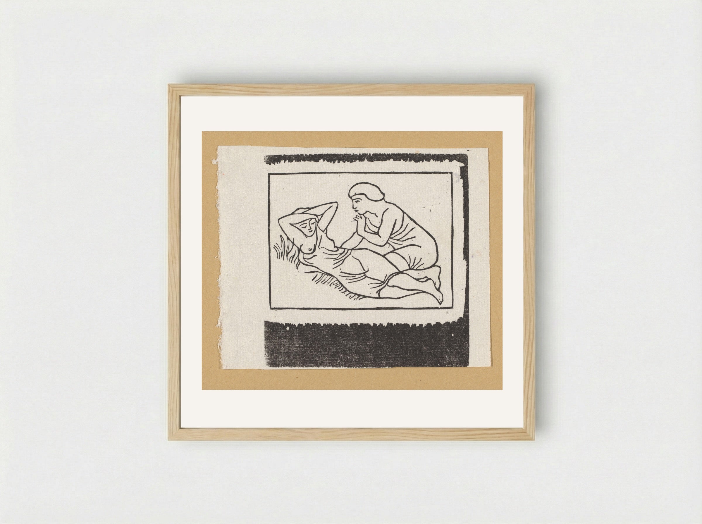 Daphnis and Chloe - Aristide Maillol - Framed Print Wood