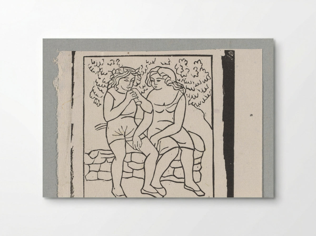 Daphnis leert Chloë fluit spelen - Aristide Maillol - Poster