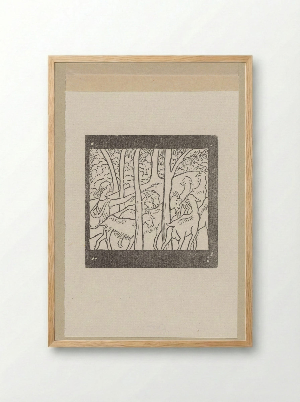 Daphnis leidt zijn geiten terug naar de stal - Aristide Maillol - Framed Print Wood
